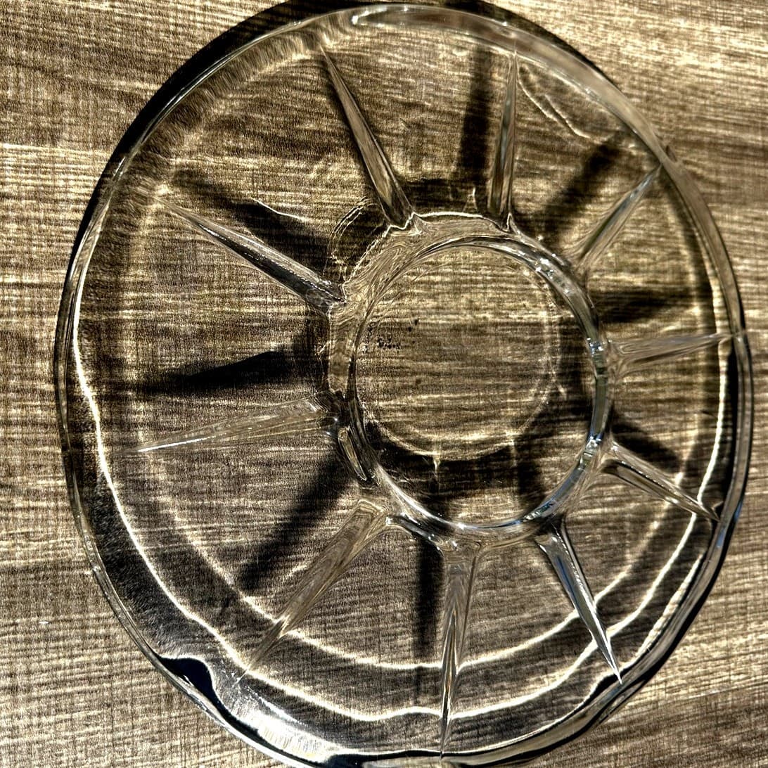 Anchor Hocking Retired Vintage 1960's 'Swedish Modern Clear' 11.5" Cake Plate - Thumbnail 4