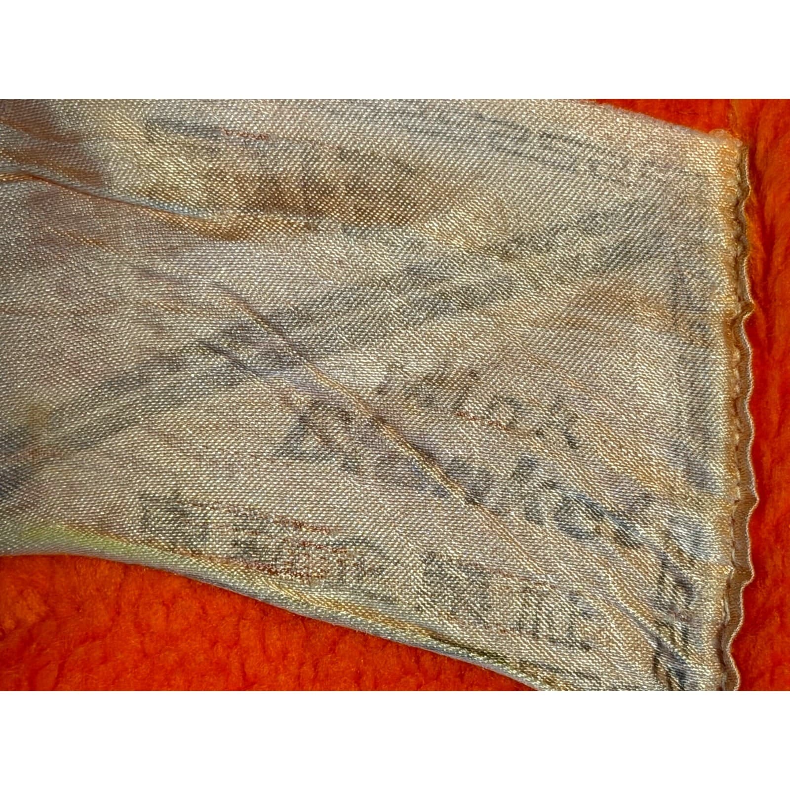 Vintage Korean Mink Blanket Orange Phoenix Crane Asian Plush Heavy 77x58 - Thumbnail 7