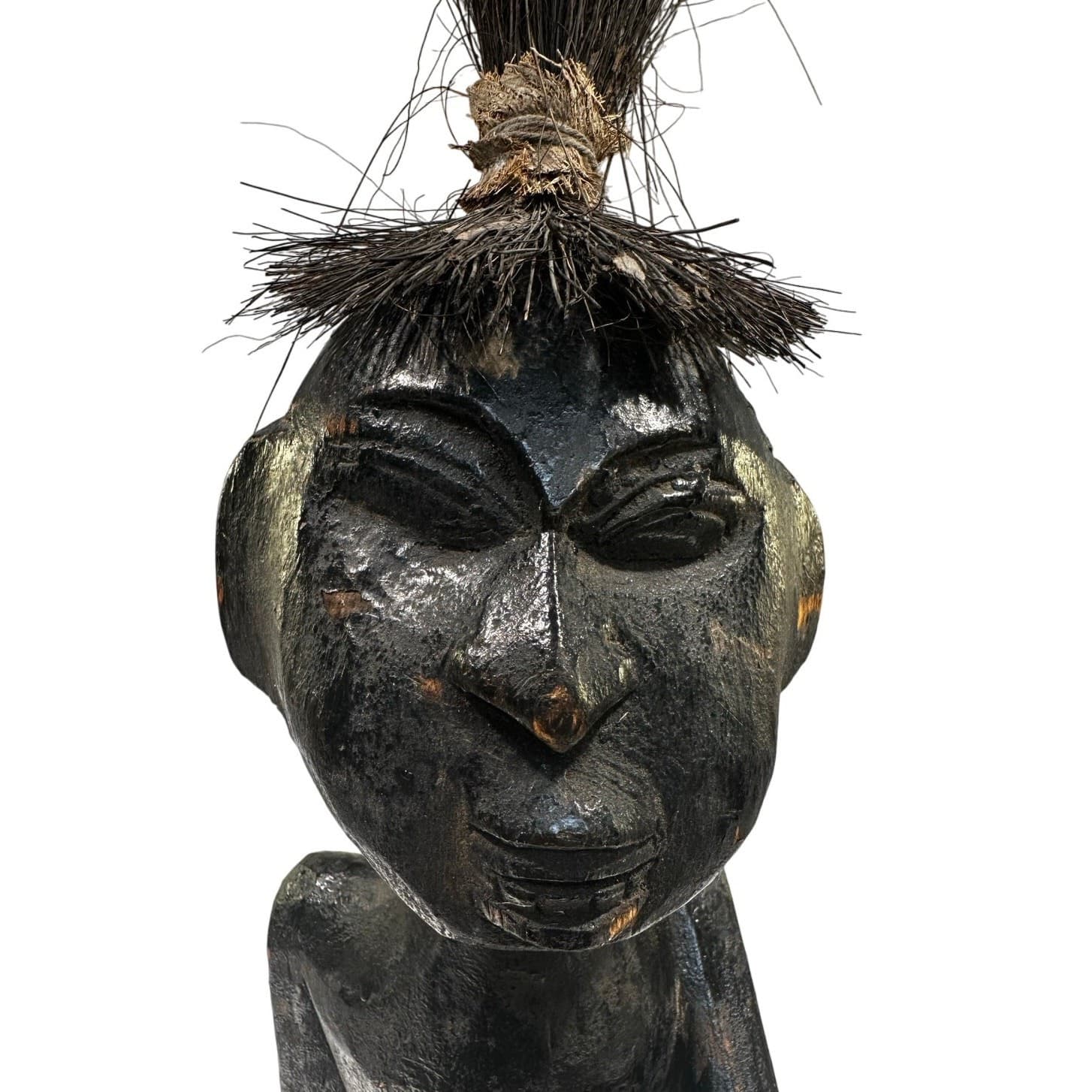 African Carved Wood Seated Fetish/Ritual Figure Congo Region Replica