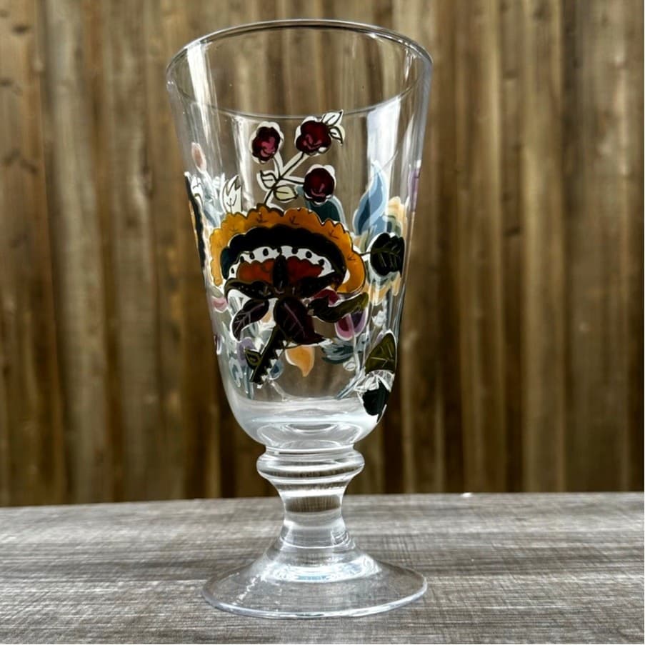 Noble Excellence Napa Valley Collection Hand Painted 22 oz Water/Ice Tea Goblet