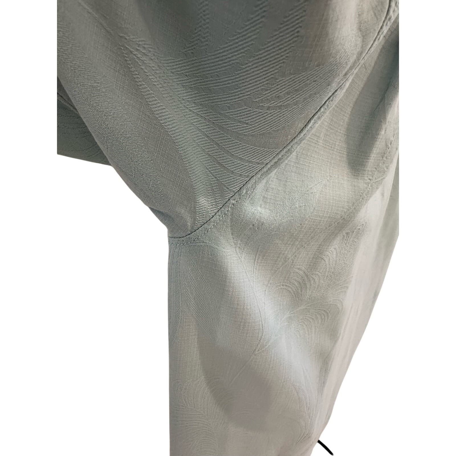 Tommy Bahama Light Blue Gray 100% Silk Shirt Large - Thumbnail 9