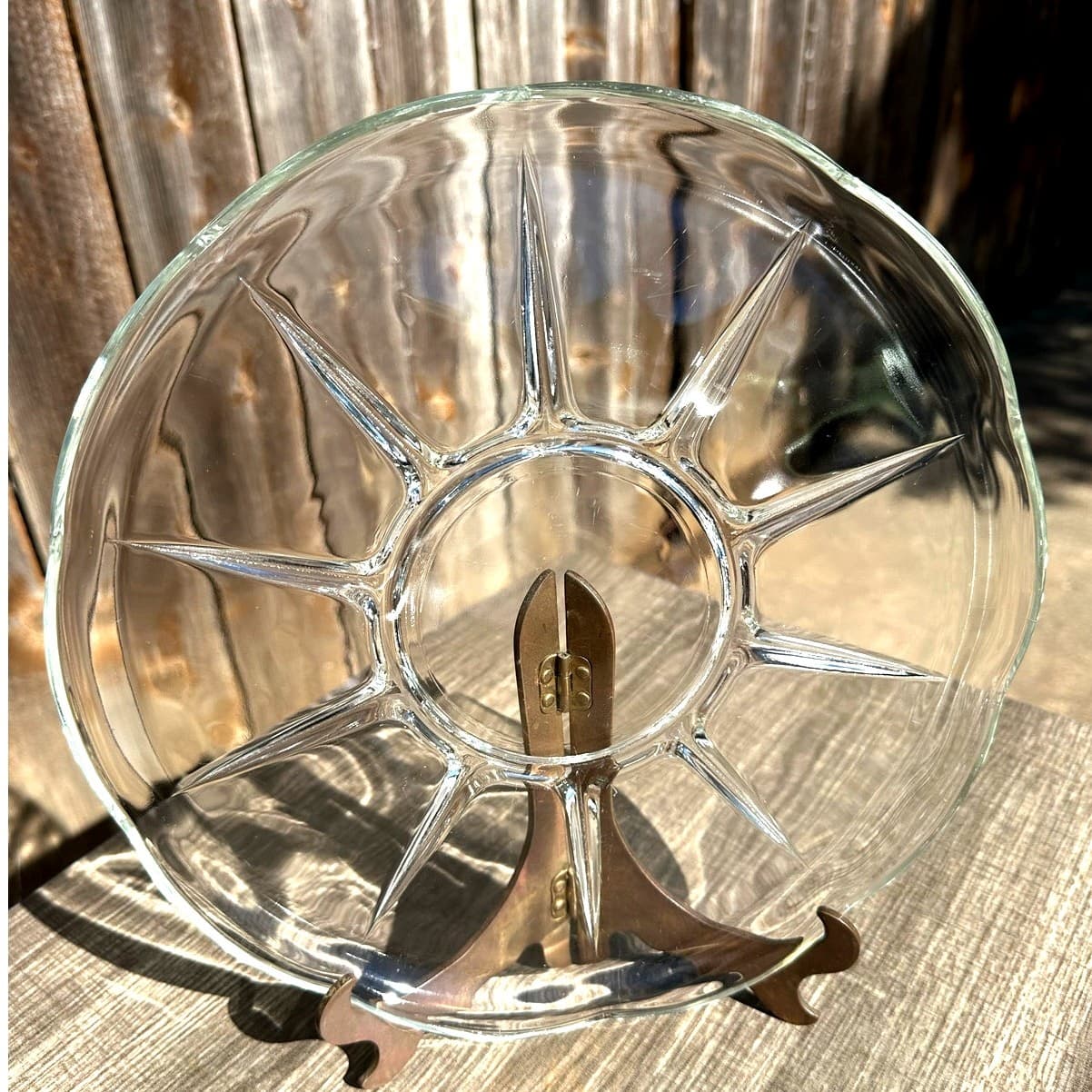 Anchor Hocking Retired Vintage 1960's 'Swedish Modern Clear' 11.5" Cake Plate - Thumbnail 3