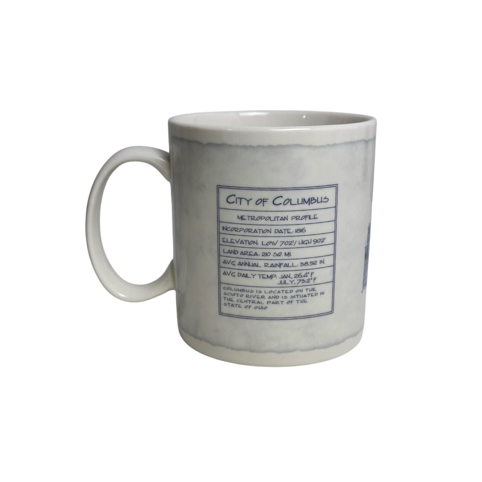Starbucks 2007 Vintage Columbus Architect Series Large 18 oz Coffee/Latte Mug - Thumbnail 3