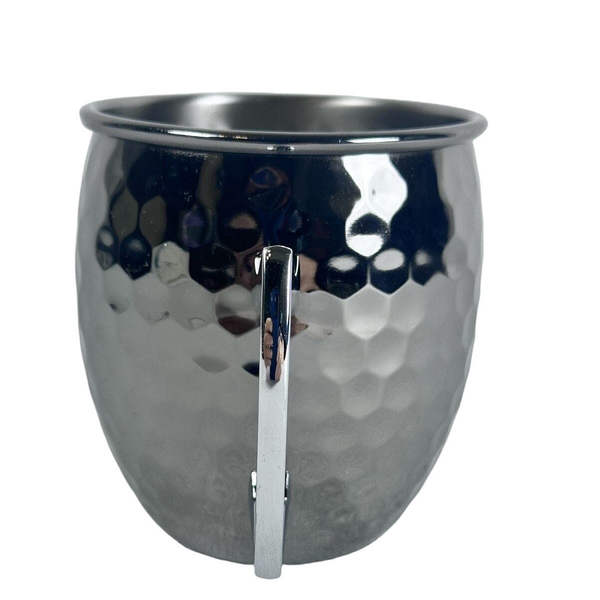 Moscow Mule Stainless Steel Mug Gunmetal Gray Chrome Handle-Excellent! - Thumbnail 2