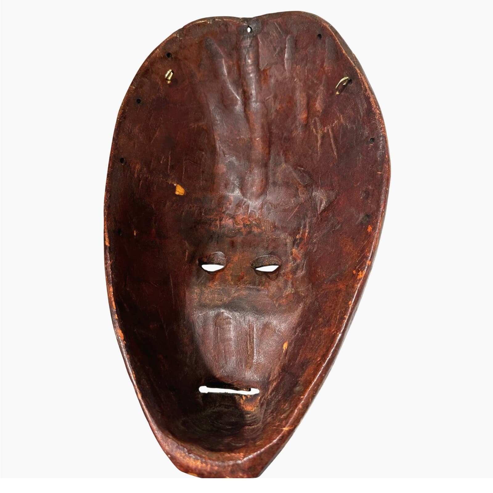 African Ivory Coast Guro People Hand Crafted Wooden Carved Exquisite Mask - Thumbnail 6
