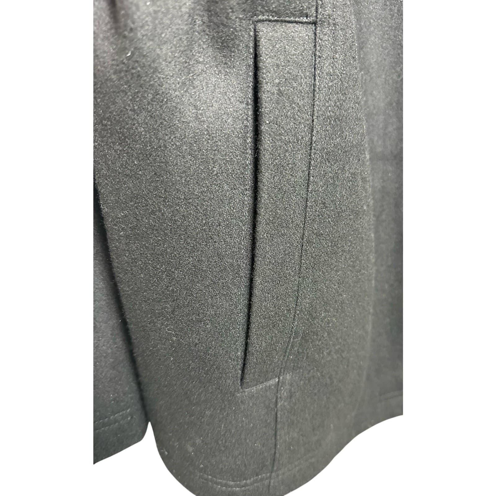 Black Rivet Woman's Black Pea Coat Size L - Thumbnail 6