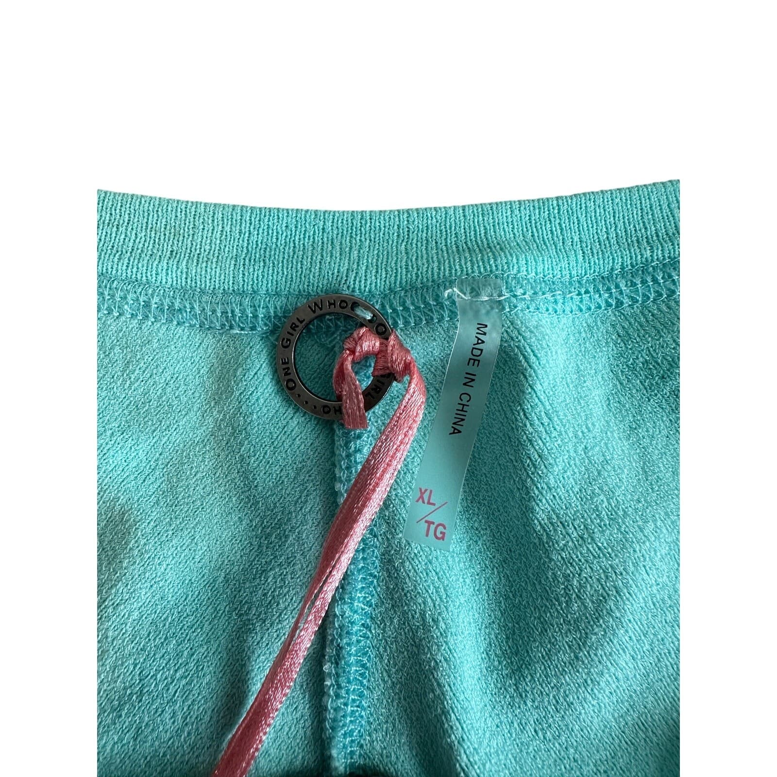 One Girl Who Turquoise/Blue With Chevron Pattern Tank Top XL New With Tags - Thumbnail 3