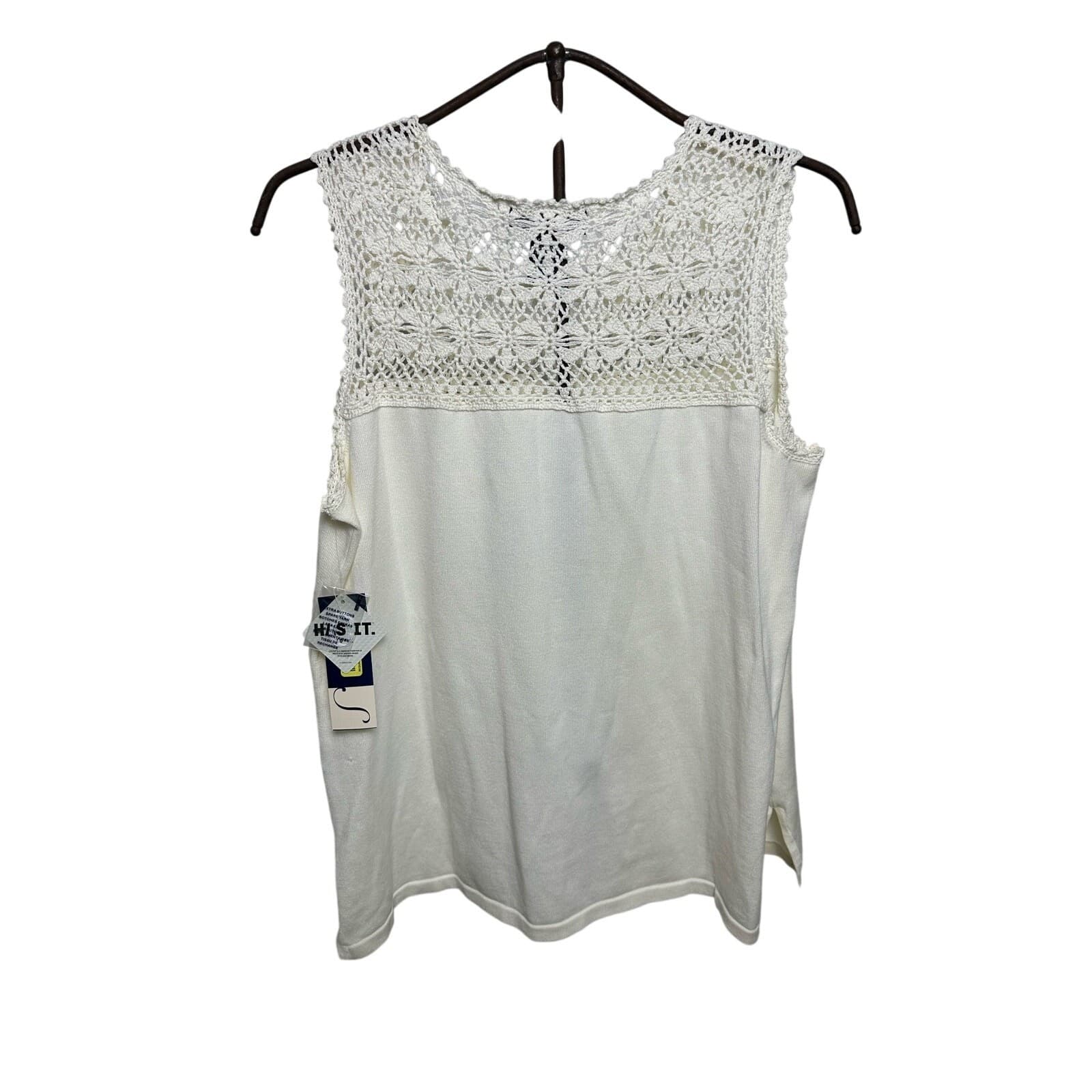 Jones New York Signature Woman NWT White/Cream Tank Top Sz 1X - Thumbnail 7