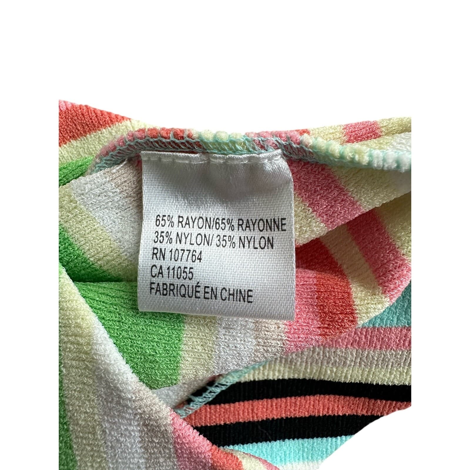 One Girl Who Turquoise/Blue With Chevron Pattern Tank Top XL New With Tags - Thumbnail 6