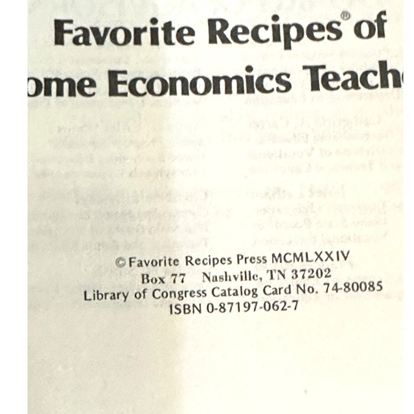 New Holiday Cookbook "Favorite Recipes of Home Economics Teachers" 1974 - Thumbnail 5