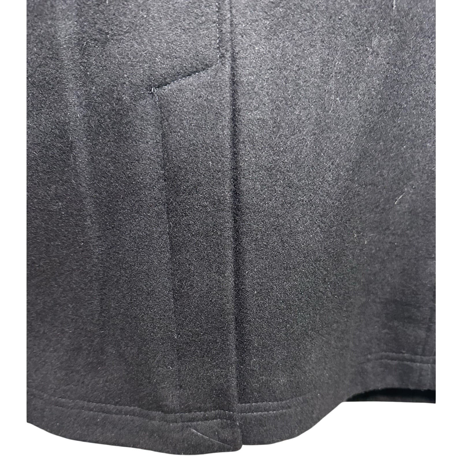 Black Rivet Woman's Black Pea Coat Size L - Thumbnail 12