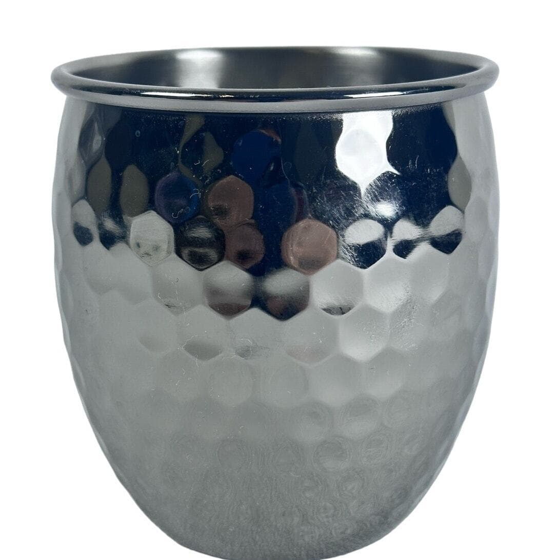 Moscow Mule Stainless Steel Mug Gunmetal Gray Chrome Handle-Excellent! - Thumbnail 4