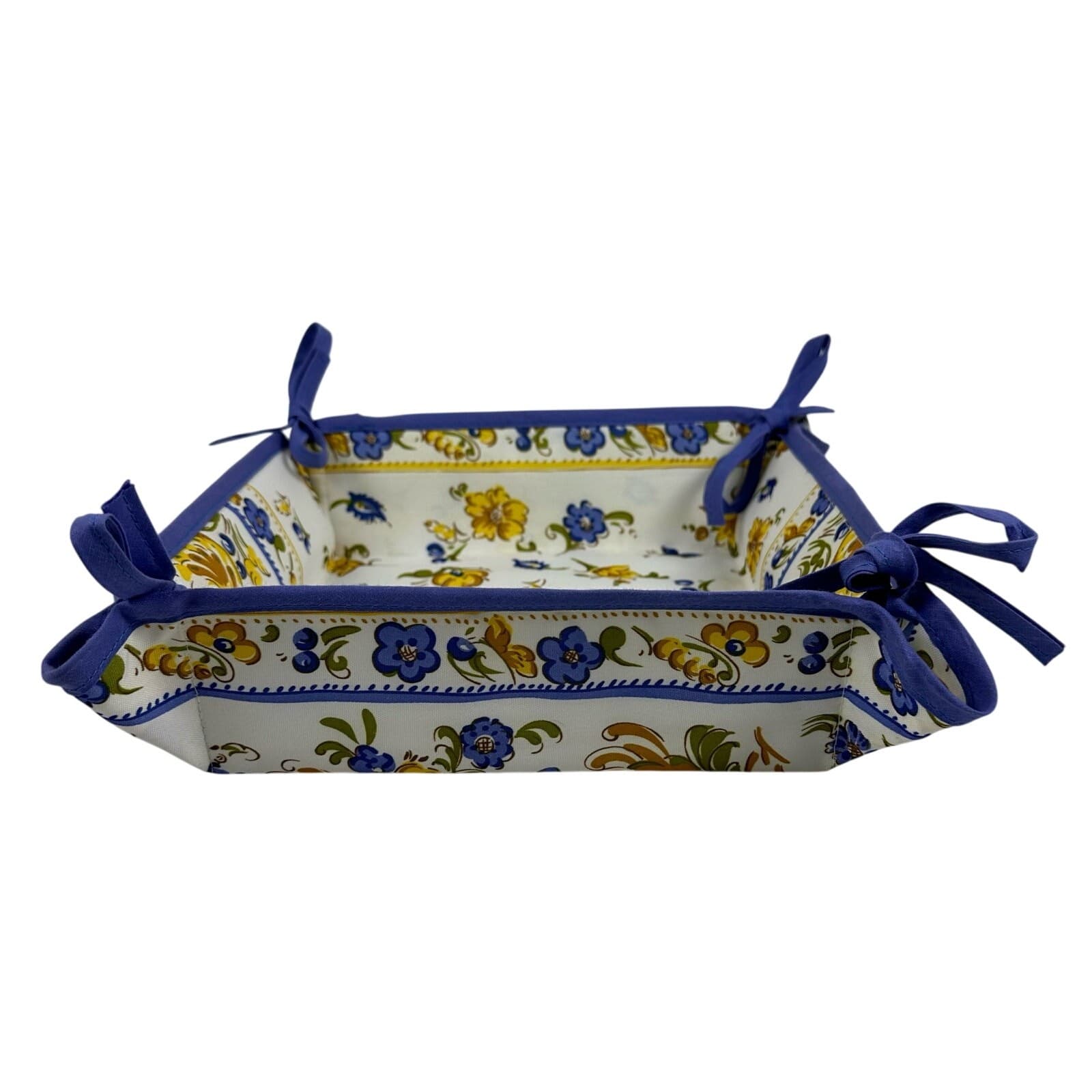 PROVENCE 2000 MARSEILLE France Blue & Yellow Square Chicken Pattern Insert - Thumbnail 6