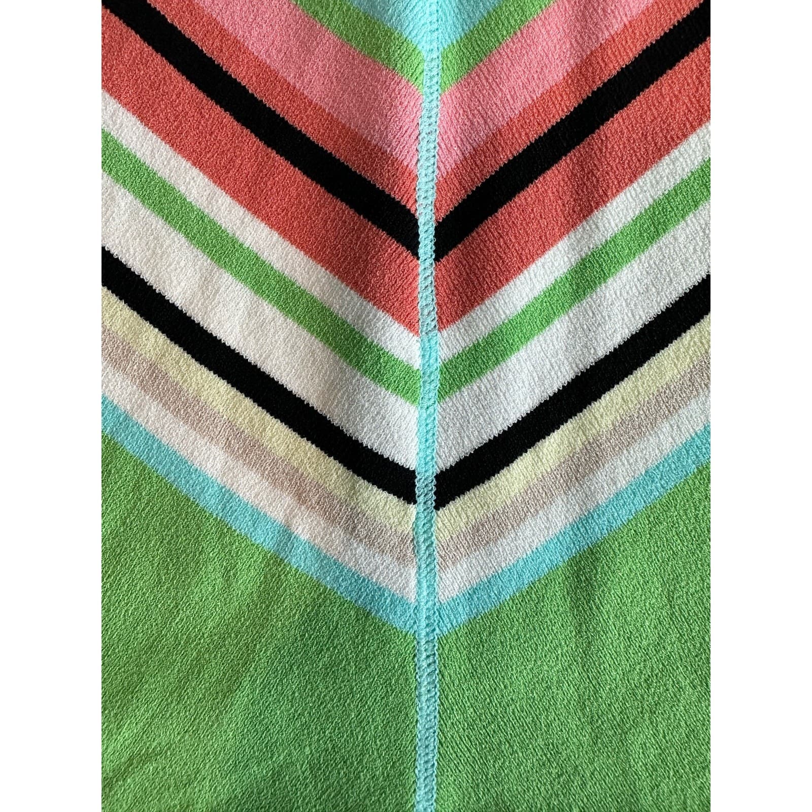 One Girl Who Turquoise/Blue With Chevron Pattern Tank Top XL New With Tags - Thumbnail 4