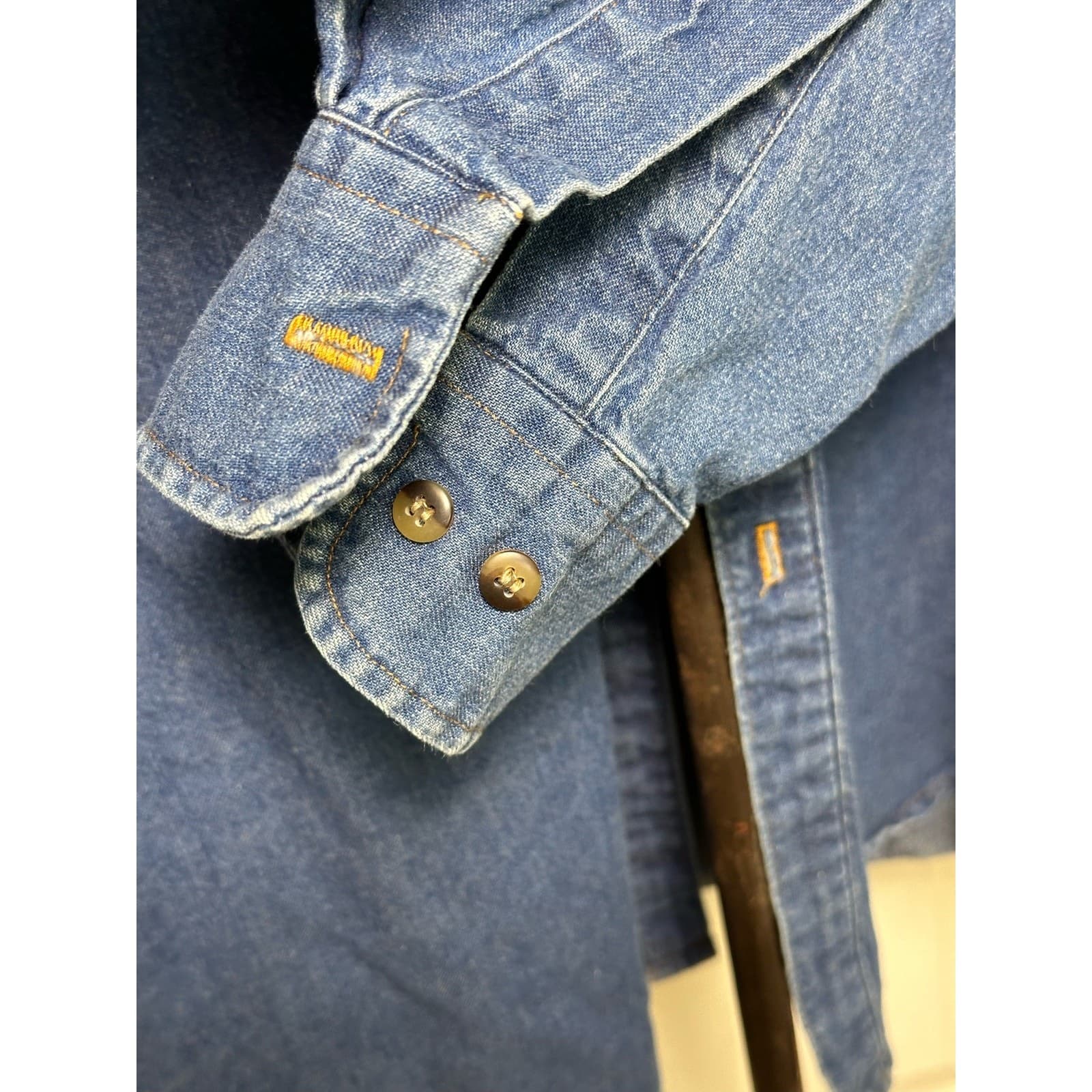 Tango by Max Raab Denim Button Down Long Sleeve Shirt Sz M - Thumbnail 6
