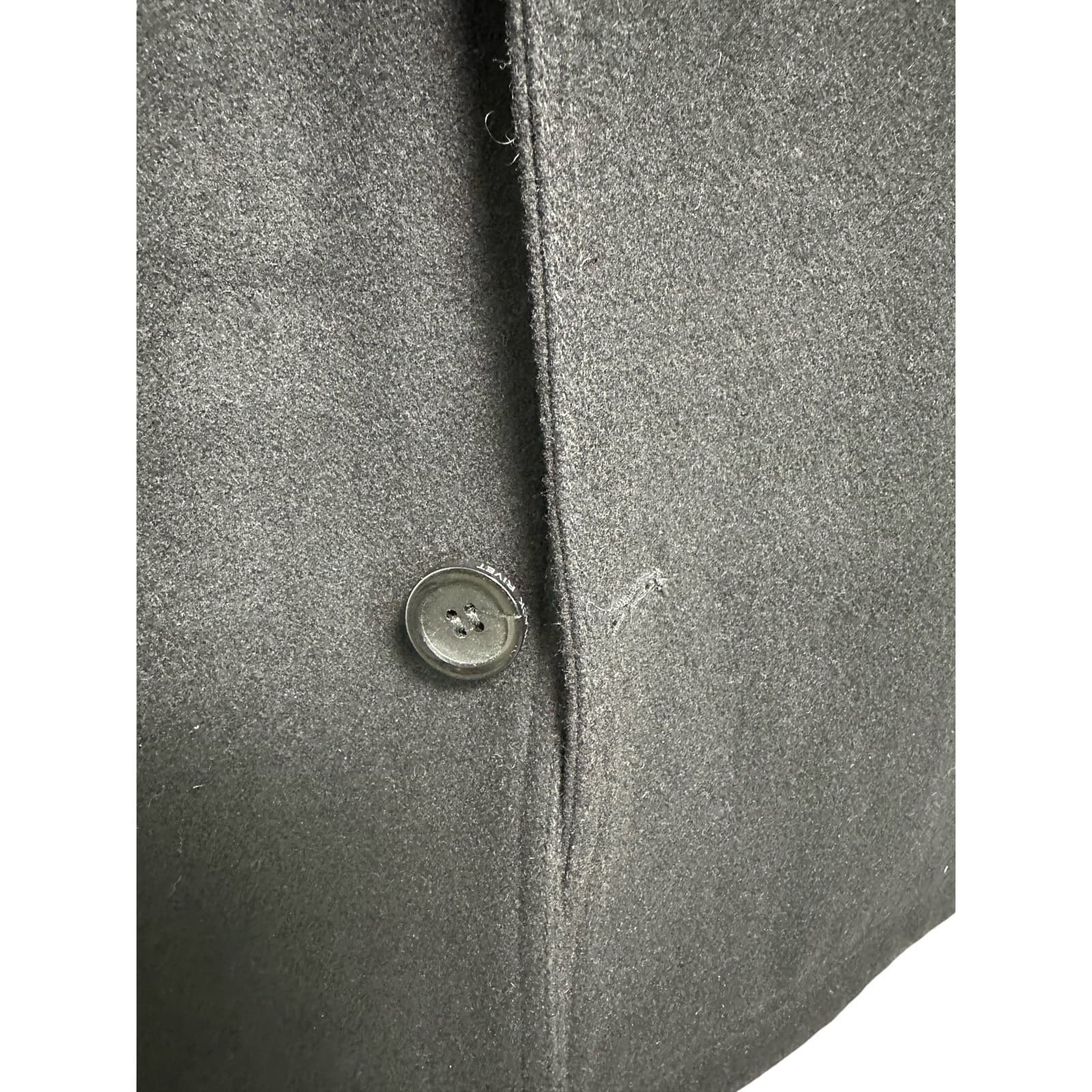 Black Rivet Woman's Black Pea Coat Size L - Thumbnail 3