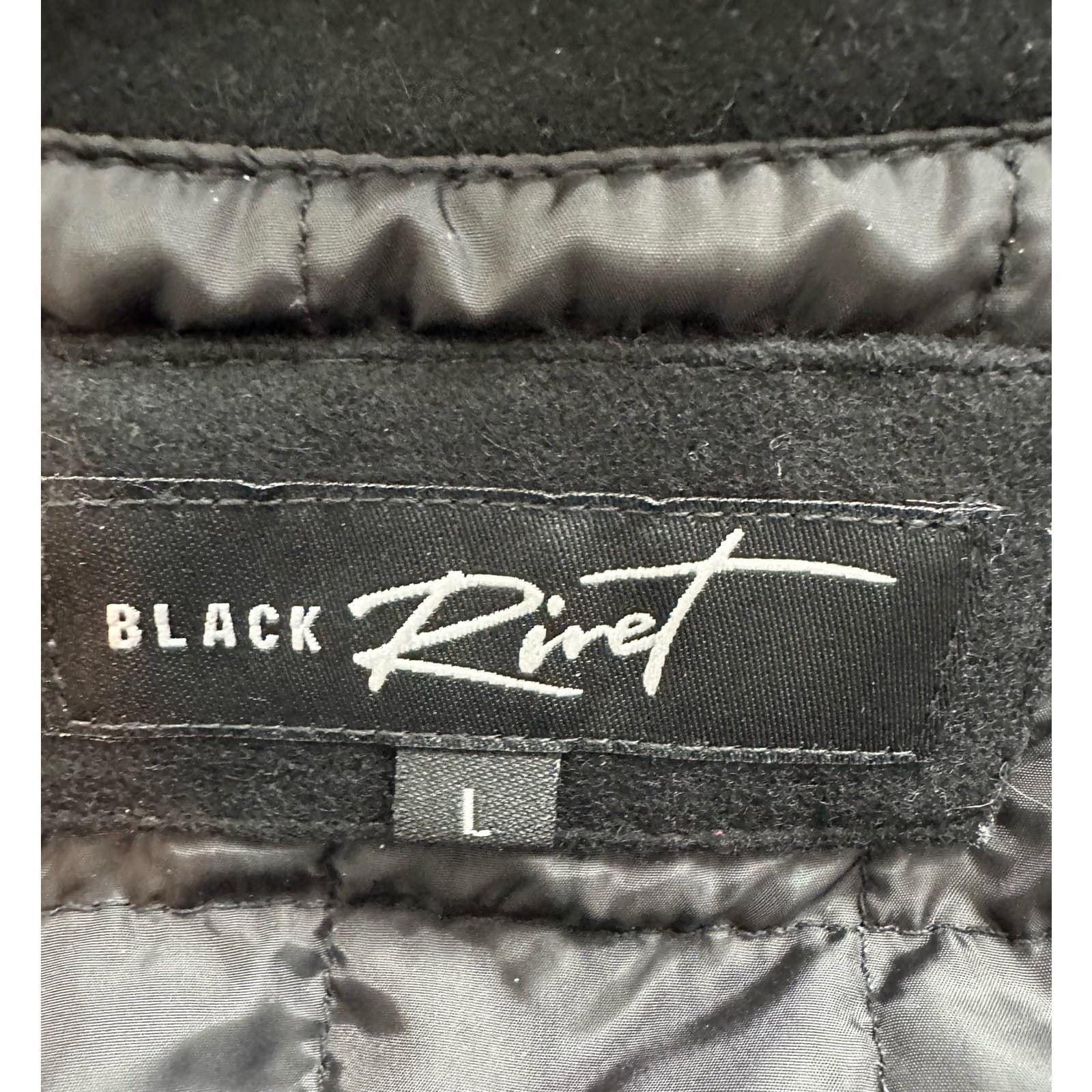 Black Rivet Woman's Black Pea Coat Size L - Thumbnail 16