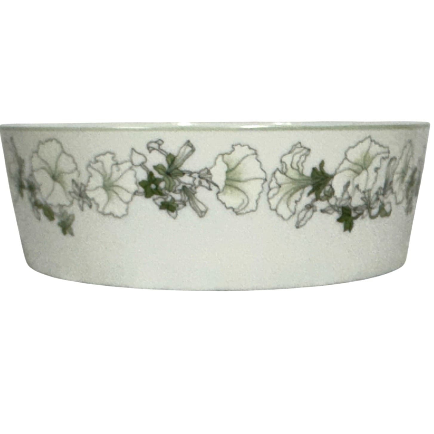 Watercolors Block Spal Portugal 'White Petunias' Cereal/Salad Bowls-Set of 2