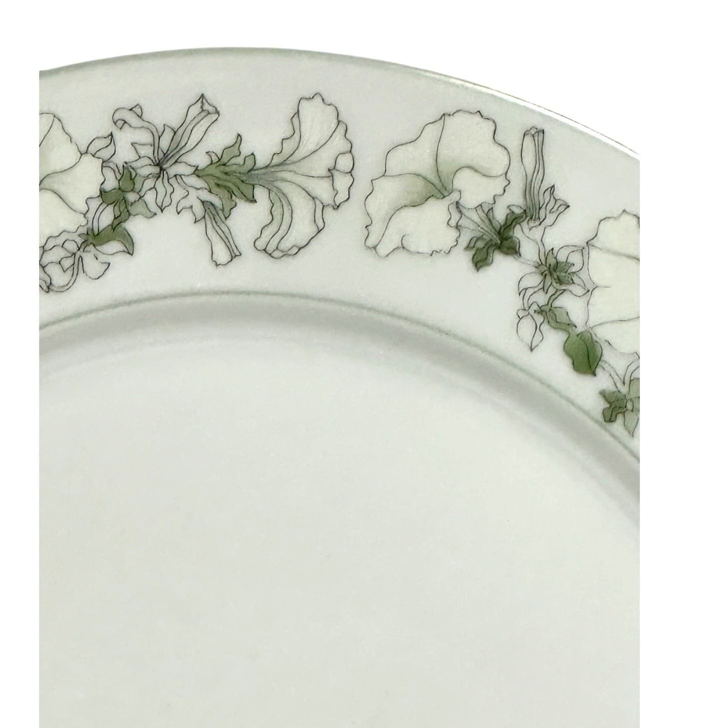 Watercolors Block Spal Portugal 'White Petunias' Dinner Plates-Set of 4 - Thumbnail 3