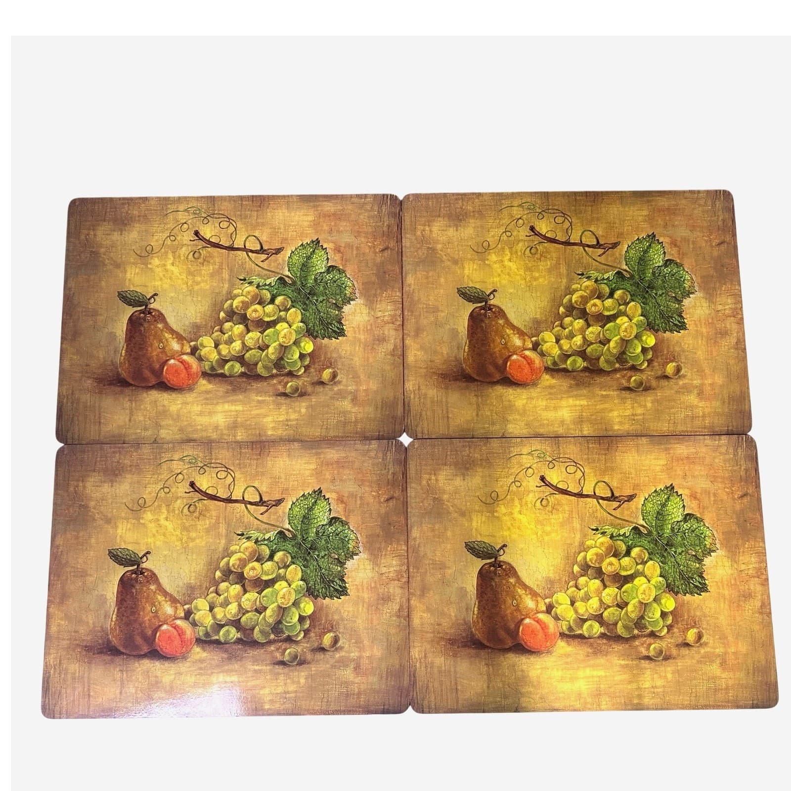 Pimpernel England Cork Back 'Fruit Medley' Vintage Placemats-Set of 4 - Thumbnail 3