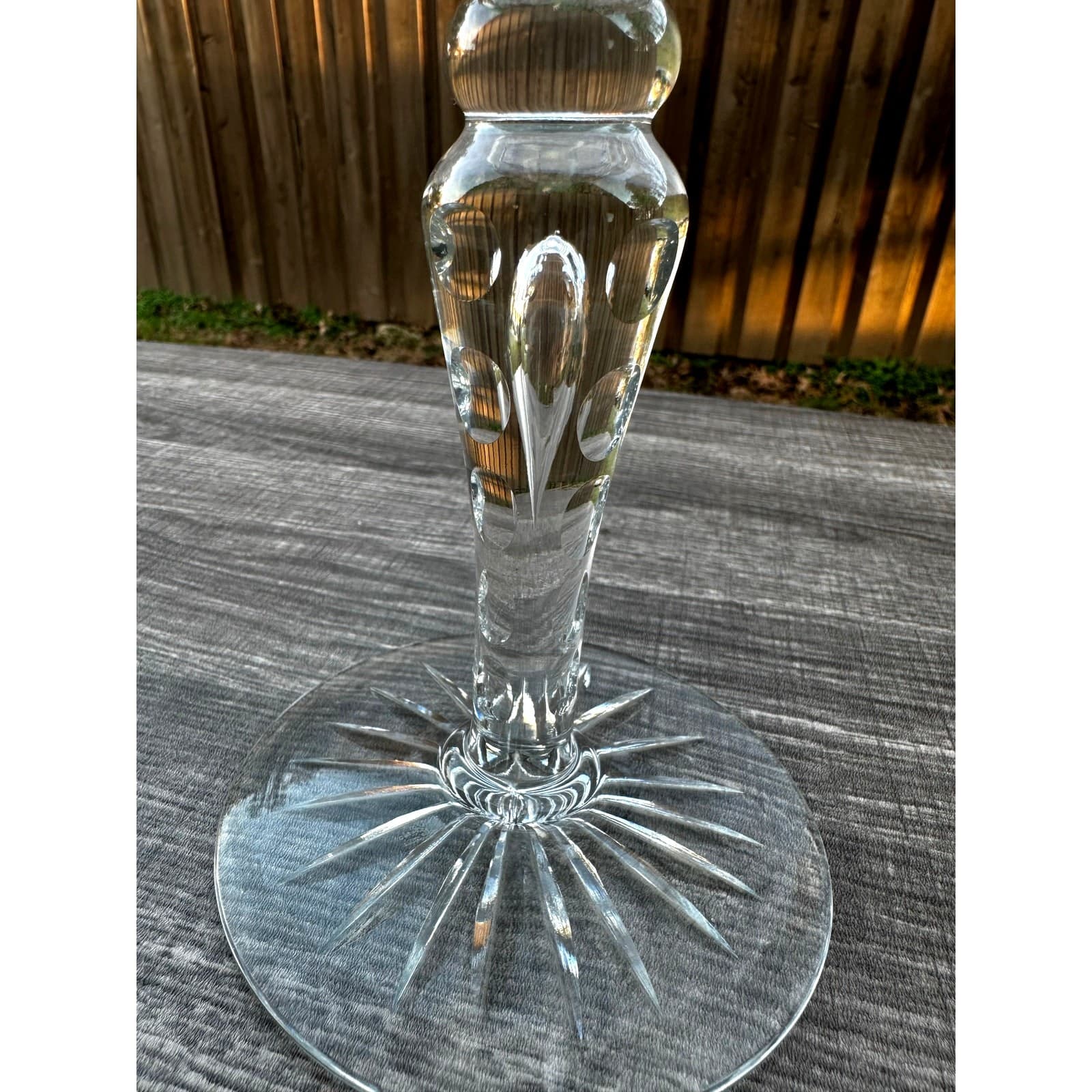 American Brilliant Period Cut Glass Heavy Crystal Compote-Elegant-Exquisite - Thumbnail 3