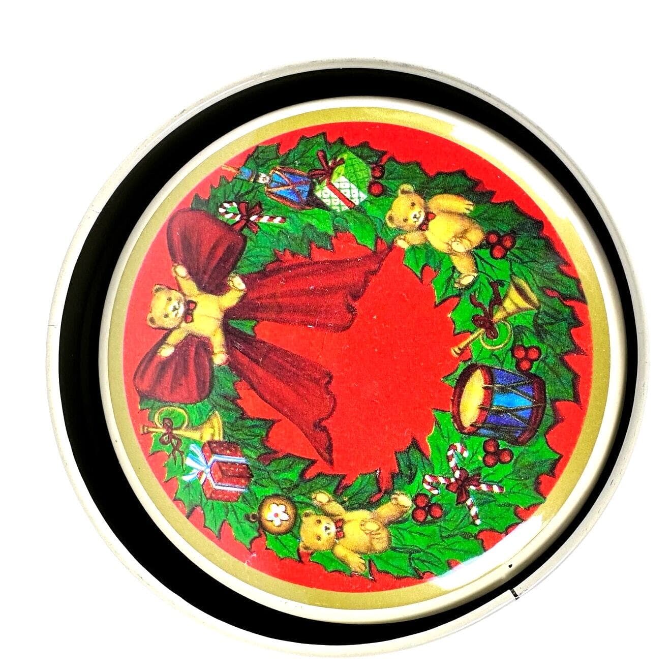 Nesting/Stacking Christmas Tins New Never Used Rocking Horse Sleigh Teddy Bear! - Thumbnail 5