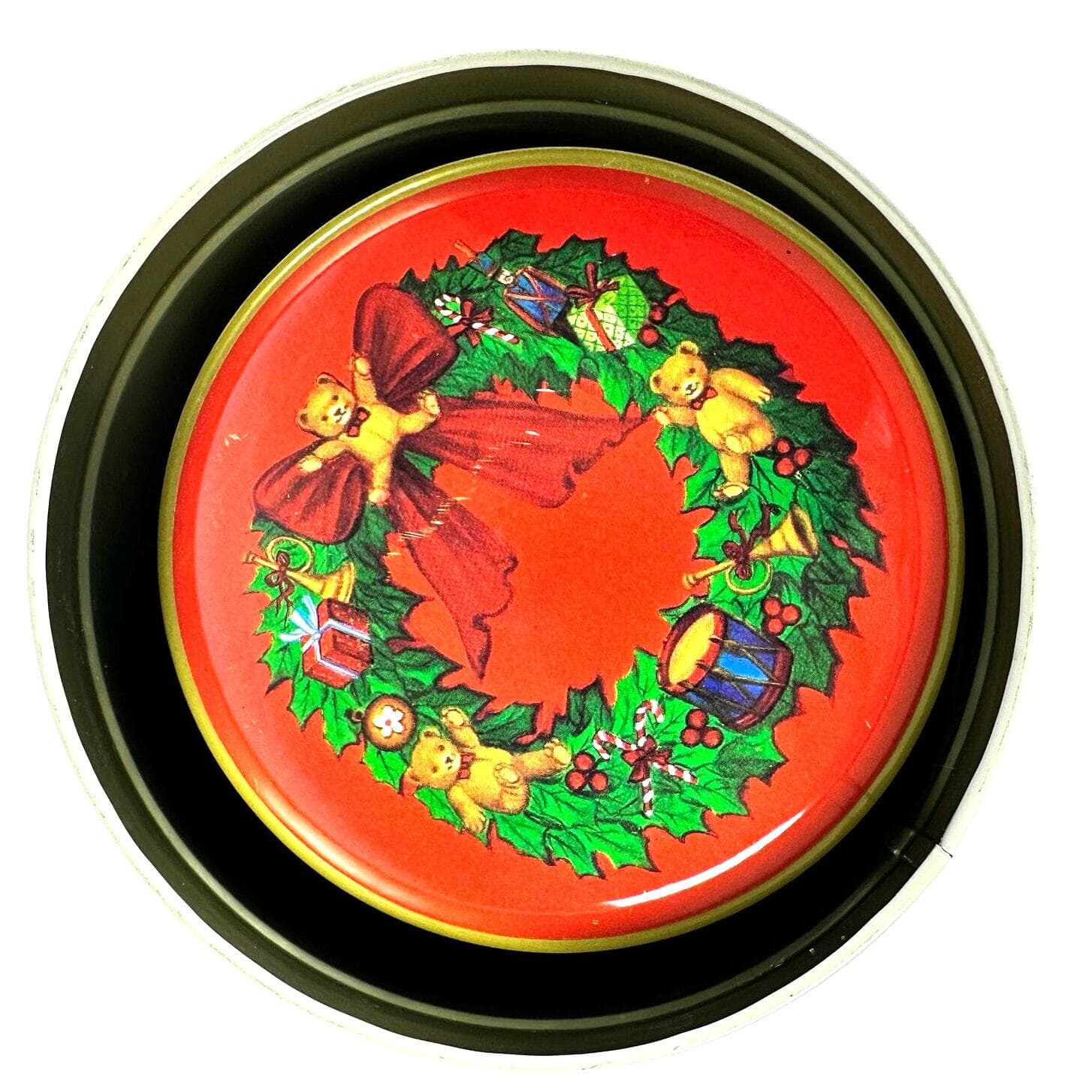 Nesting/Stacking Christmas Tins New Never Used Rocking Horse Sleigh Teddy Bear! - Thumbnail 6