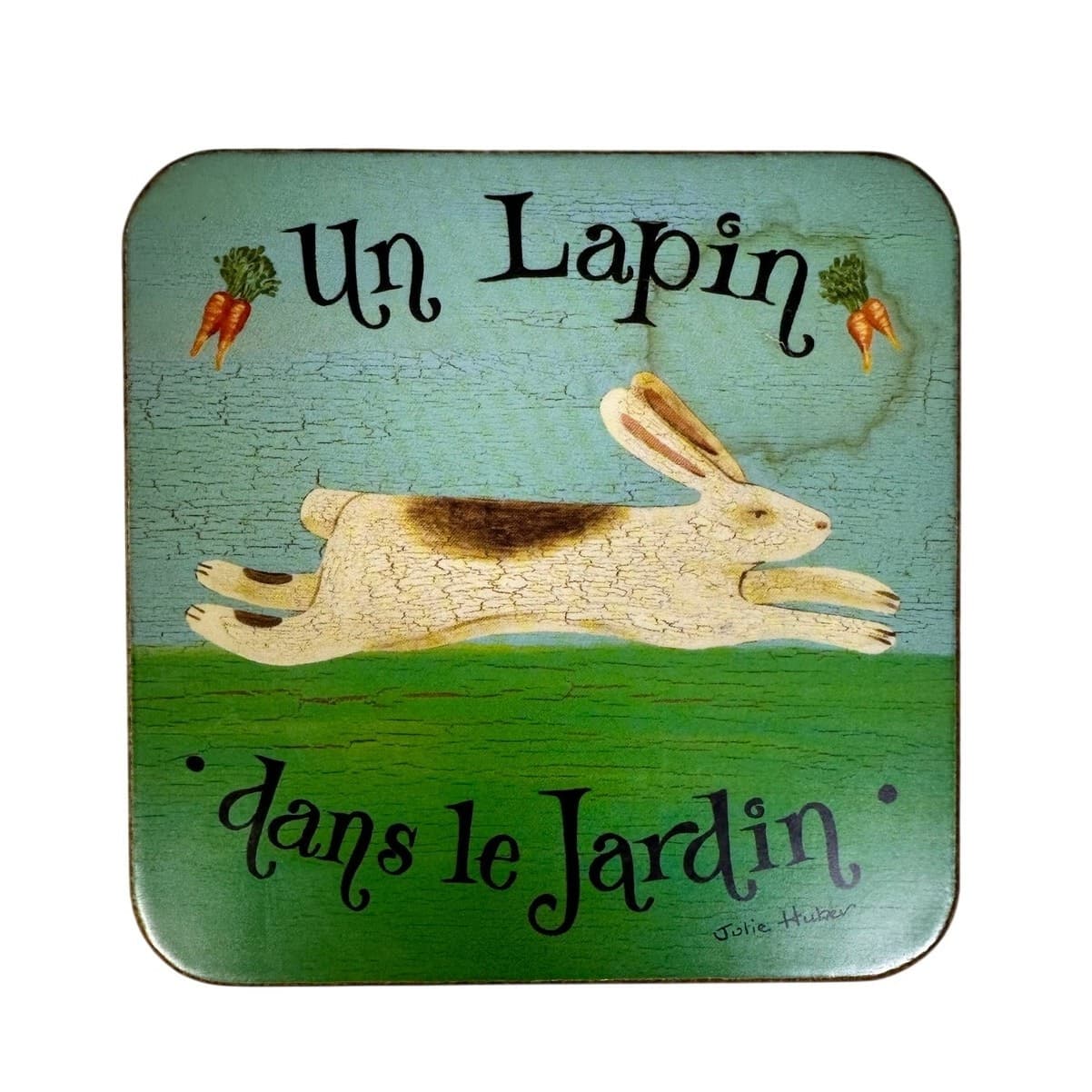 Pimpernel Julie Huber Vintage dans le Jardin 4" Square Coasters-Set of 5 - Thumbnail 2