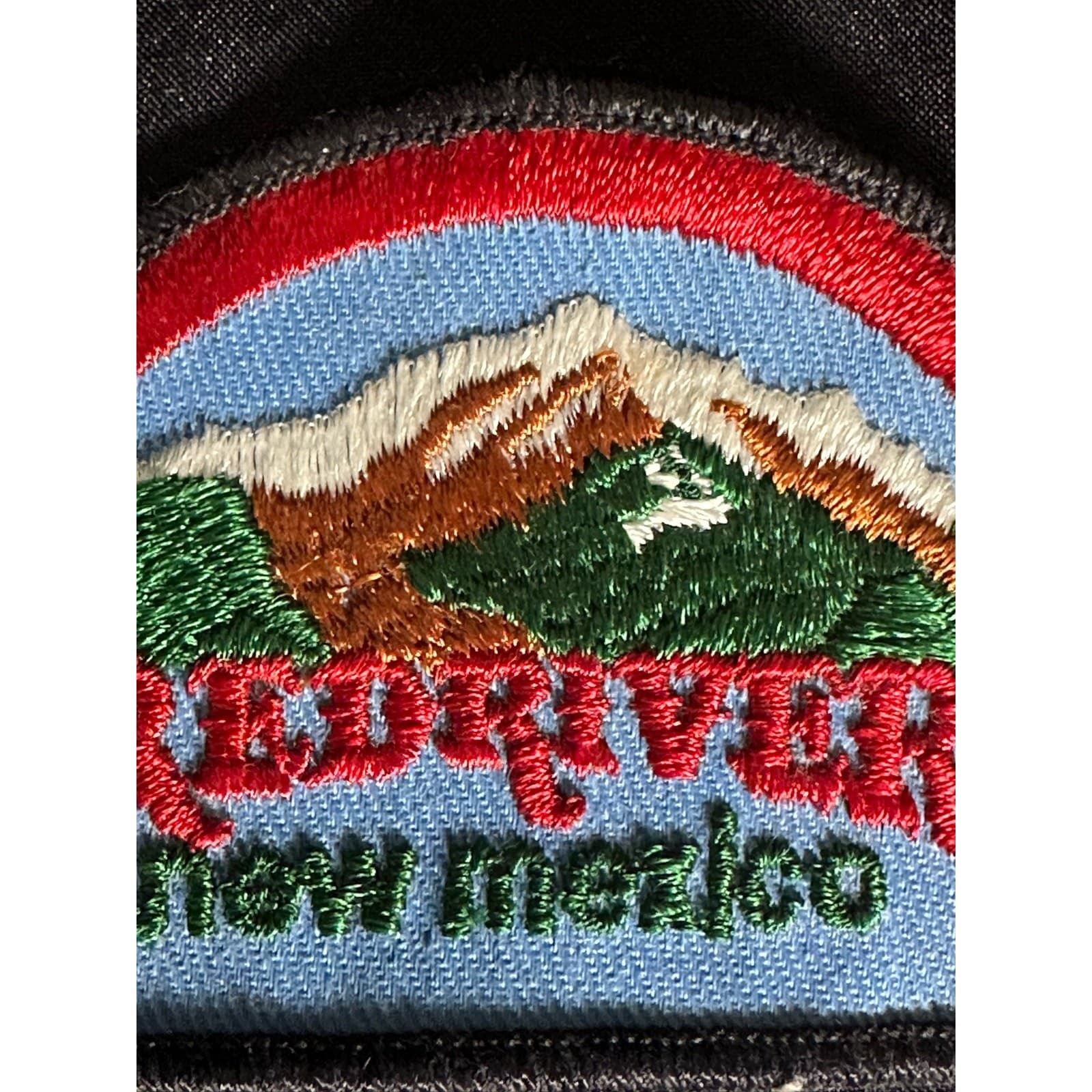 Red River, New Mexico Woven Mountain Resort Patch Vintage 3.5 x 2.5 - Thumbnail 2