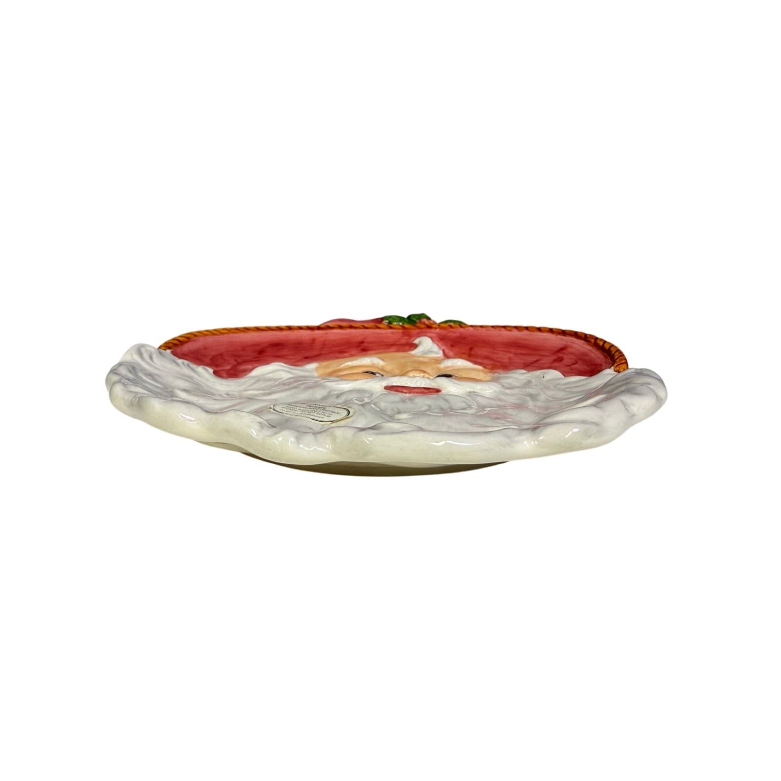 Fitz and Floyd 1995 Omnibus 8" Santa Canape Plate/Dish - Thumbnail 4