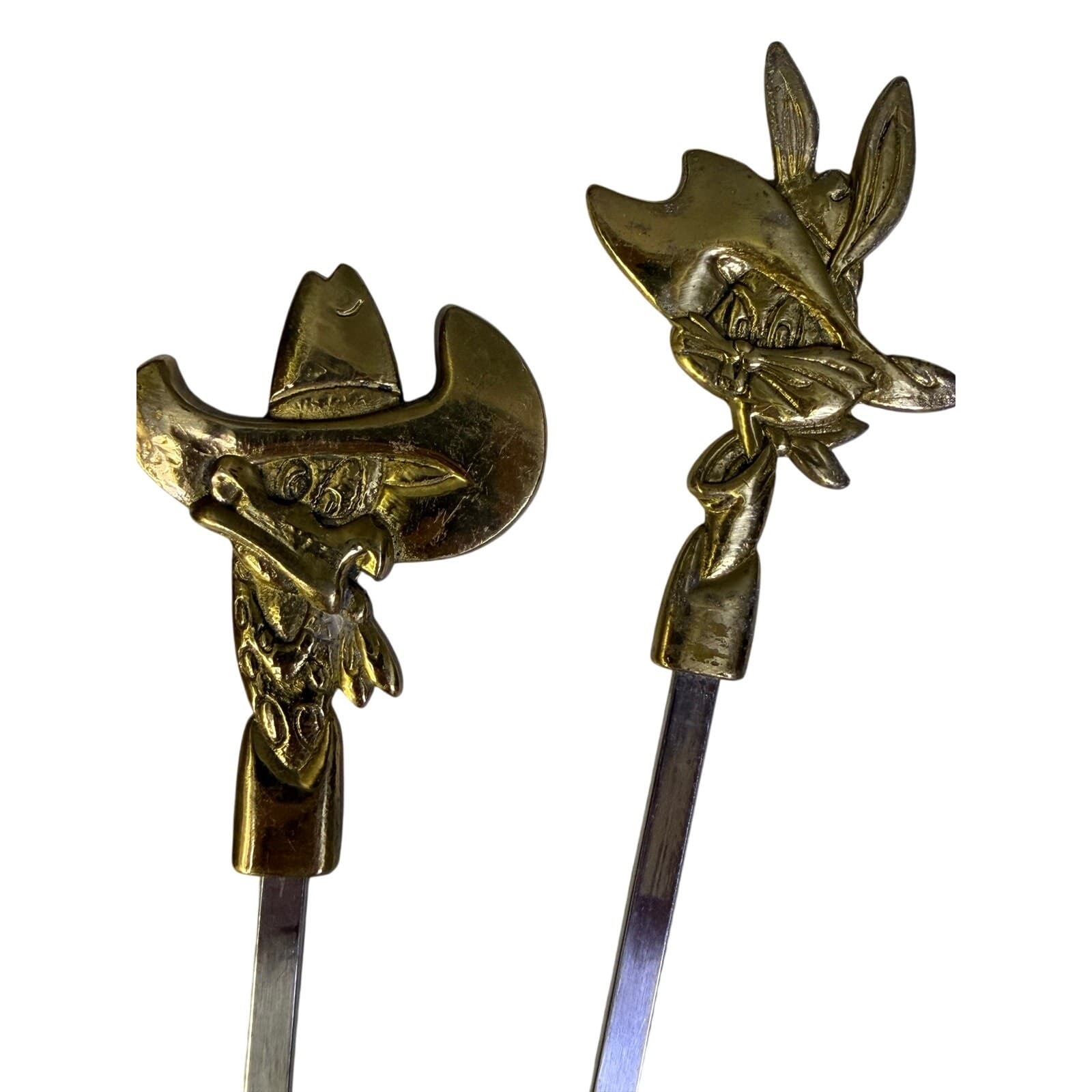 Warner Brothers Vintage 1994 Brass/Stainless Cartoon Character Skewers-Set of 8 - Thumbnail 3