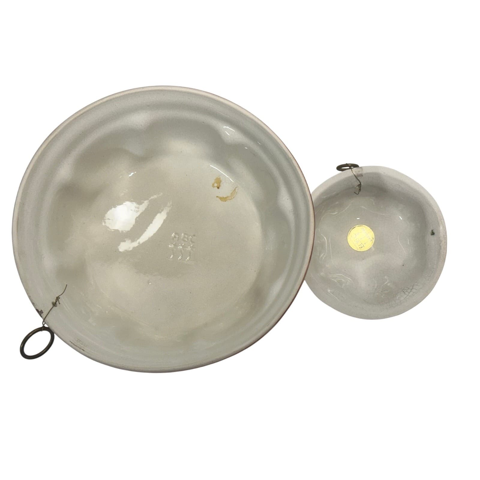 Italian Ceramiche ABC Bassano Hand Painted 7.25" & 2" Floral Molds-Set of 2 - Thumbnail 5
