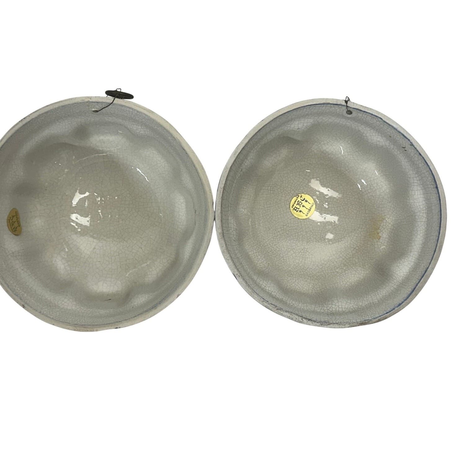 Italian Ceramiche ABC Bassano Hand Painted 6.25" Floral Molds-Set of 2 - Thumbnail 5
