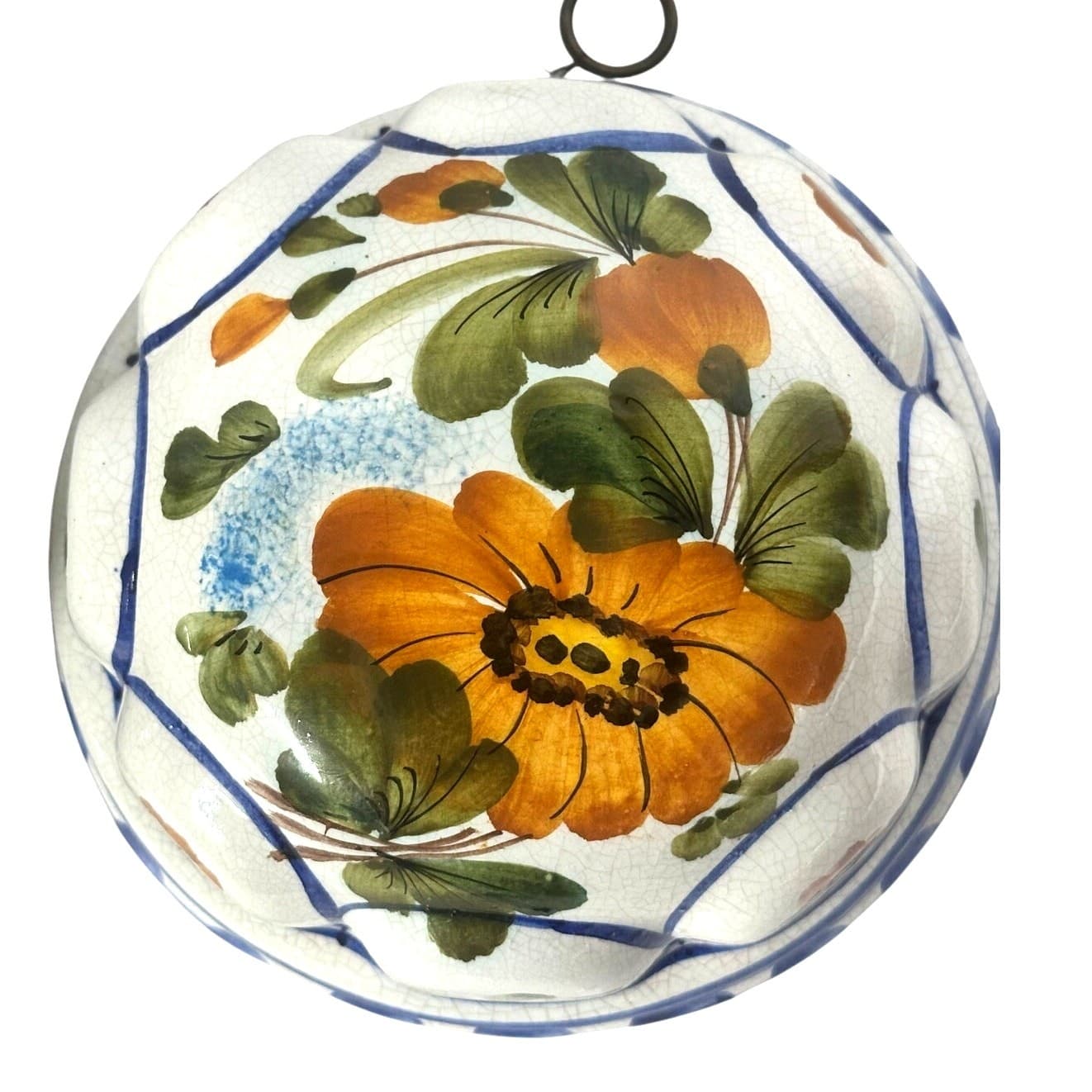 Italian Ceramiche ABC Bassano Hand Painted 6.25" Floral Molds-Set of 2 - Thumbnail 3