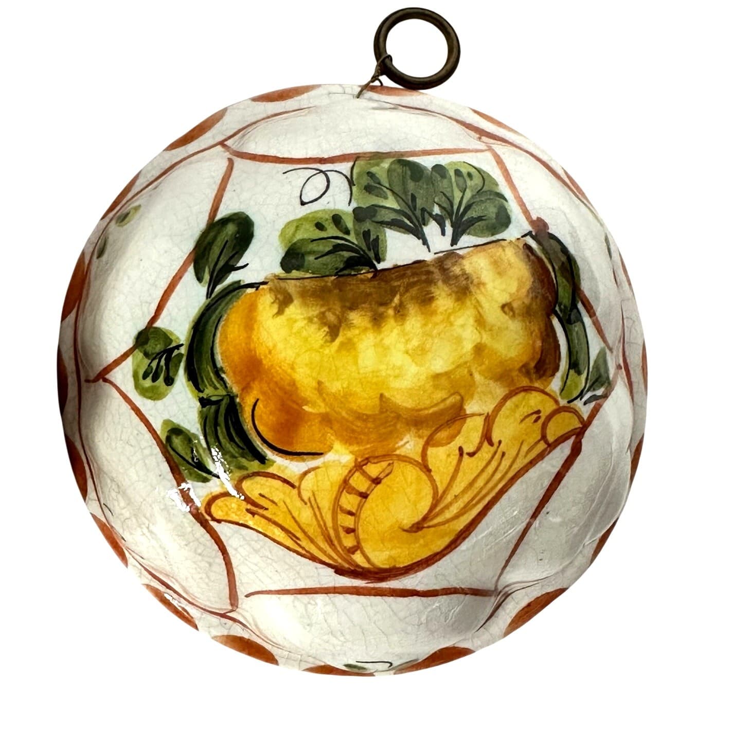 Italian Ceramiche ABC Bassano Hand Painted 7.25" & 2" Floral Molds-Set of 2 - Thumbnail 4
