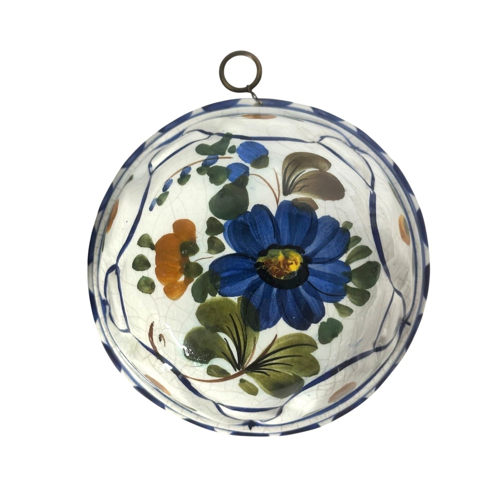 Italian Ceramiche ABC Bassano Hand Painted 7.25" & 5.5" Floral Molds-Set of 2 - Thumbnail 4