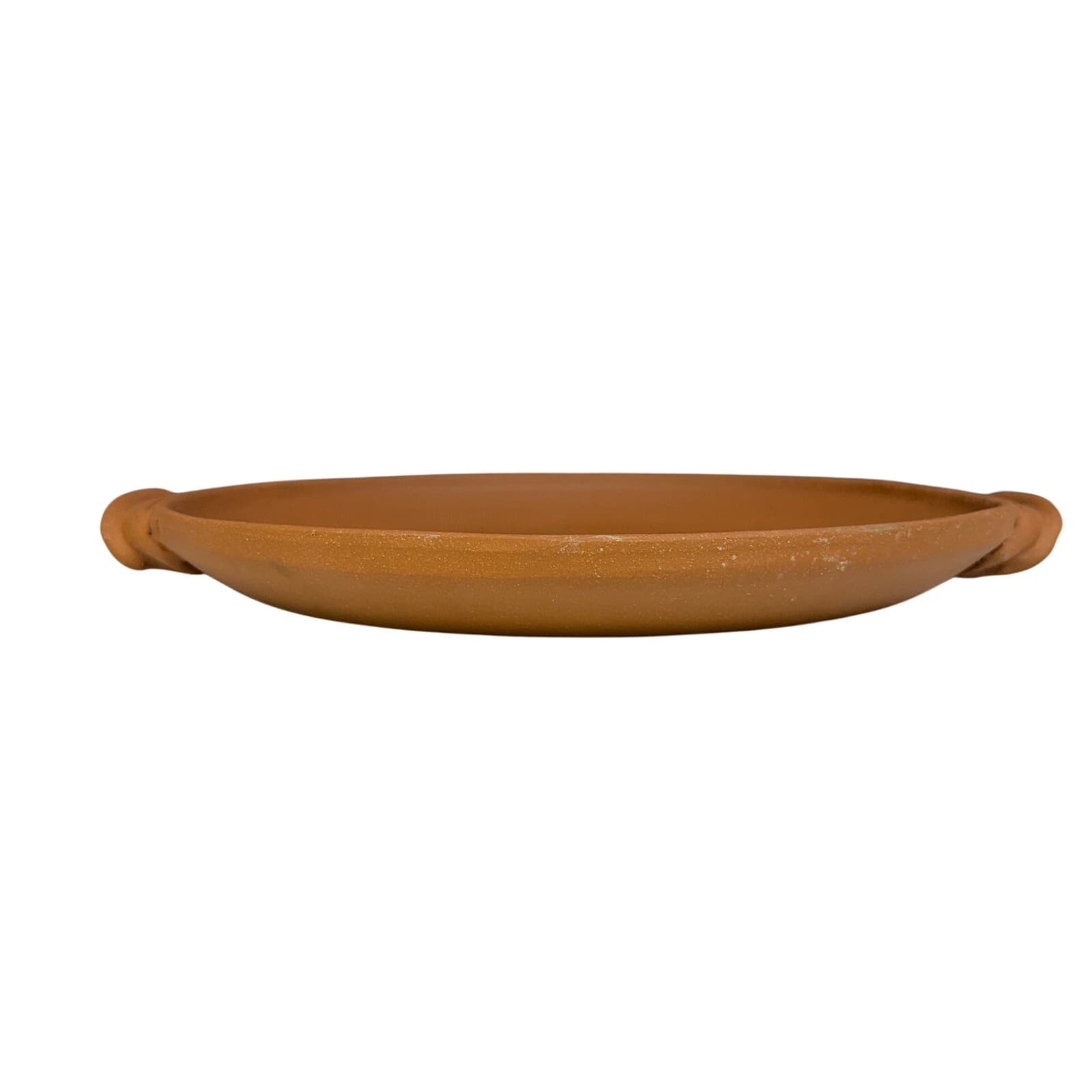 Terracotta 12.5" Large Round Handled Serving Platter - Thumbnail 5