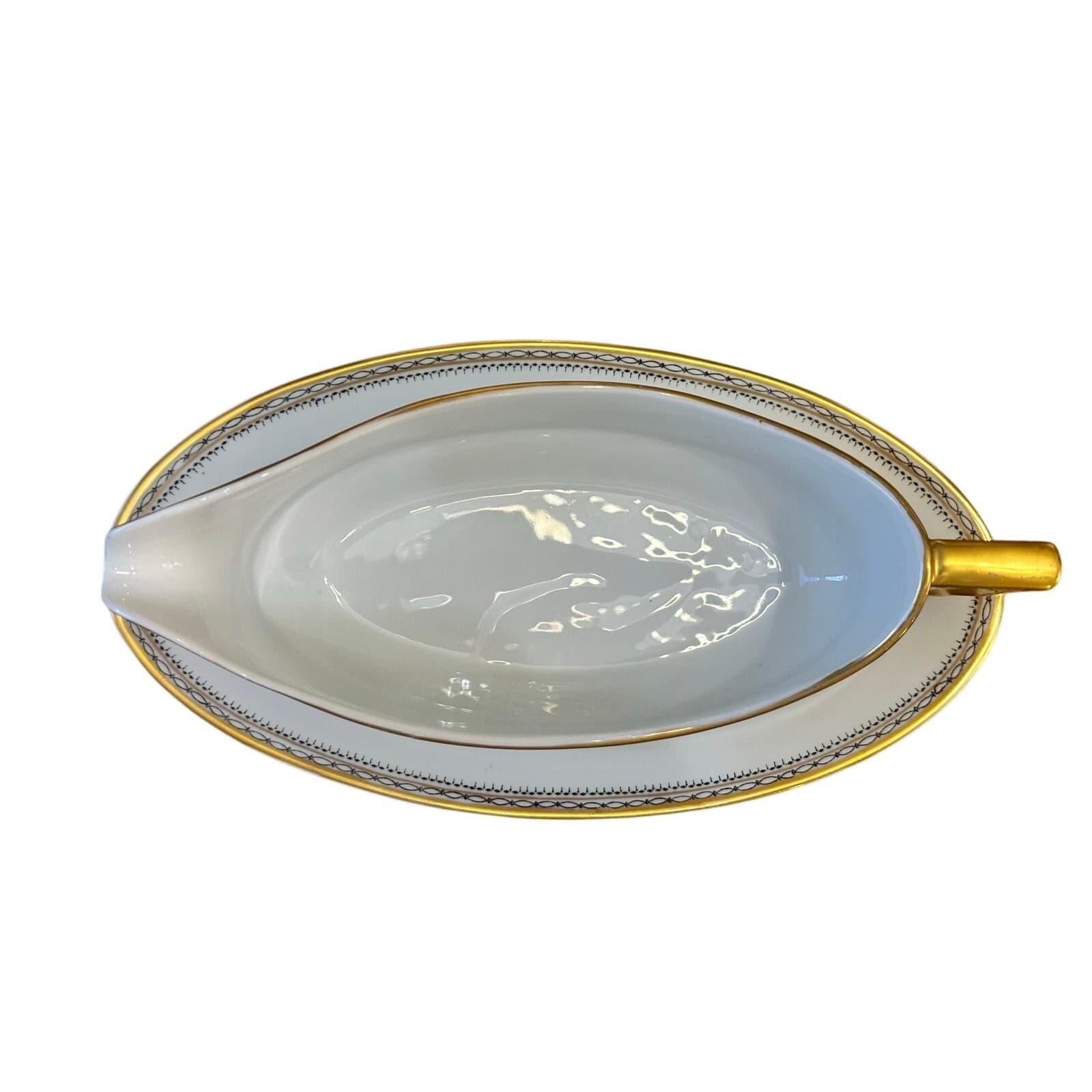 Heinrich & Co Vintage 1930's 'Claridge' Imperial 9" Gravy Boat/Underplate-Read - Thumbnail 2