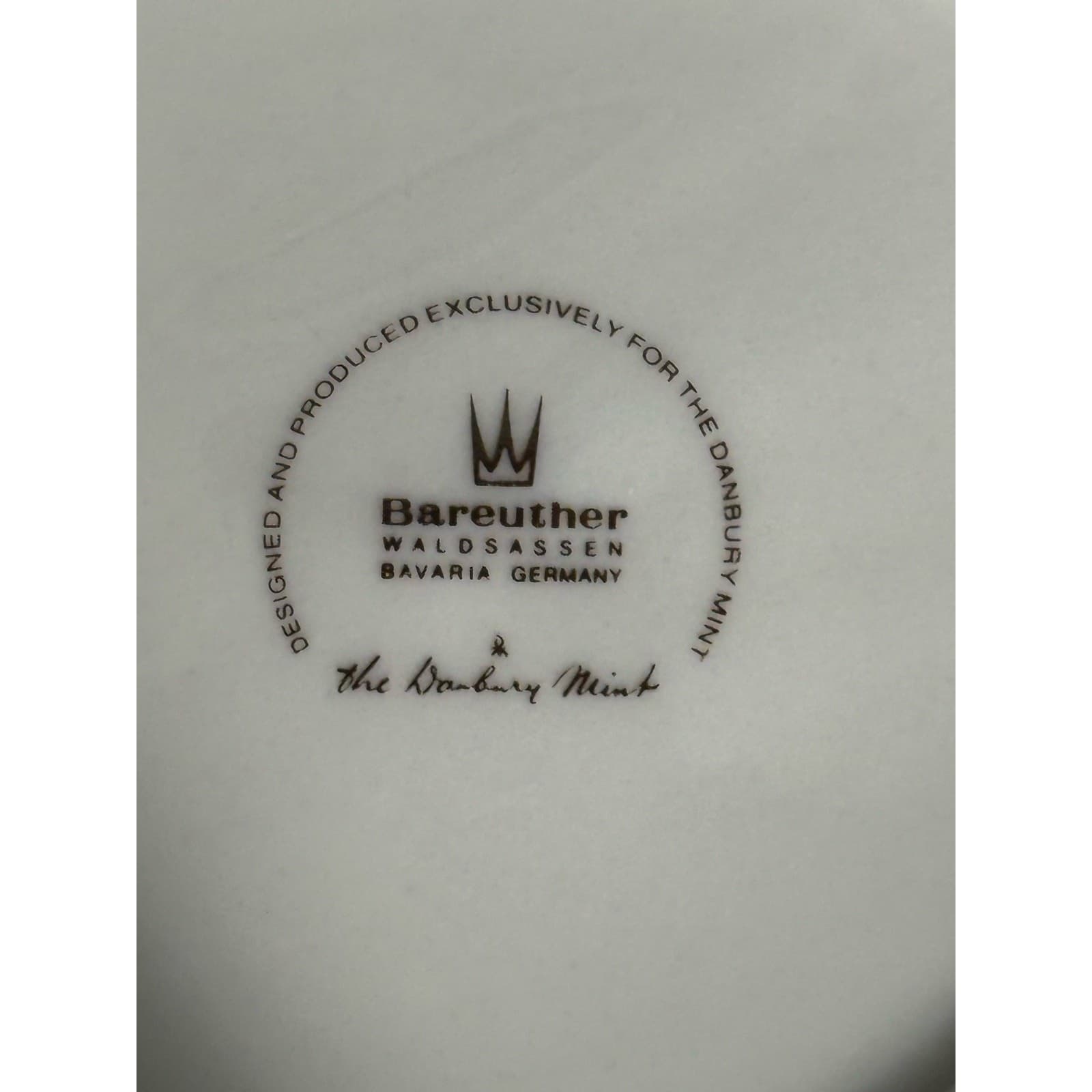 The Danbury Mint BAREATHER WALDSASSEN Demitasse Cup & Saucer Bavaria Germany - Thumbnail 10