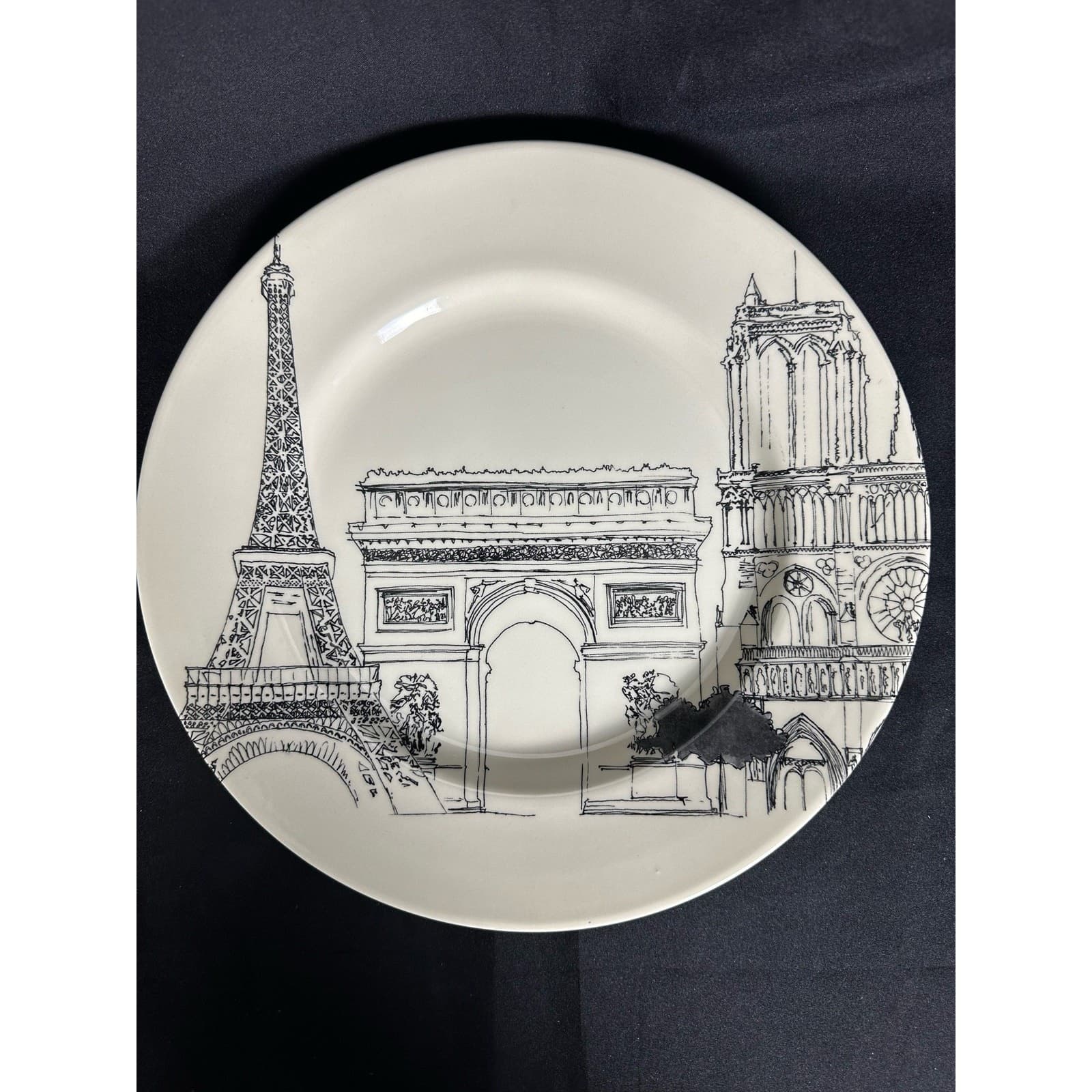 Royal Stafford City Scenes Eiffel Tower Paris Dinner Plate 11"