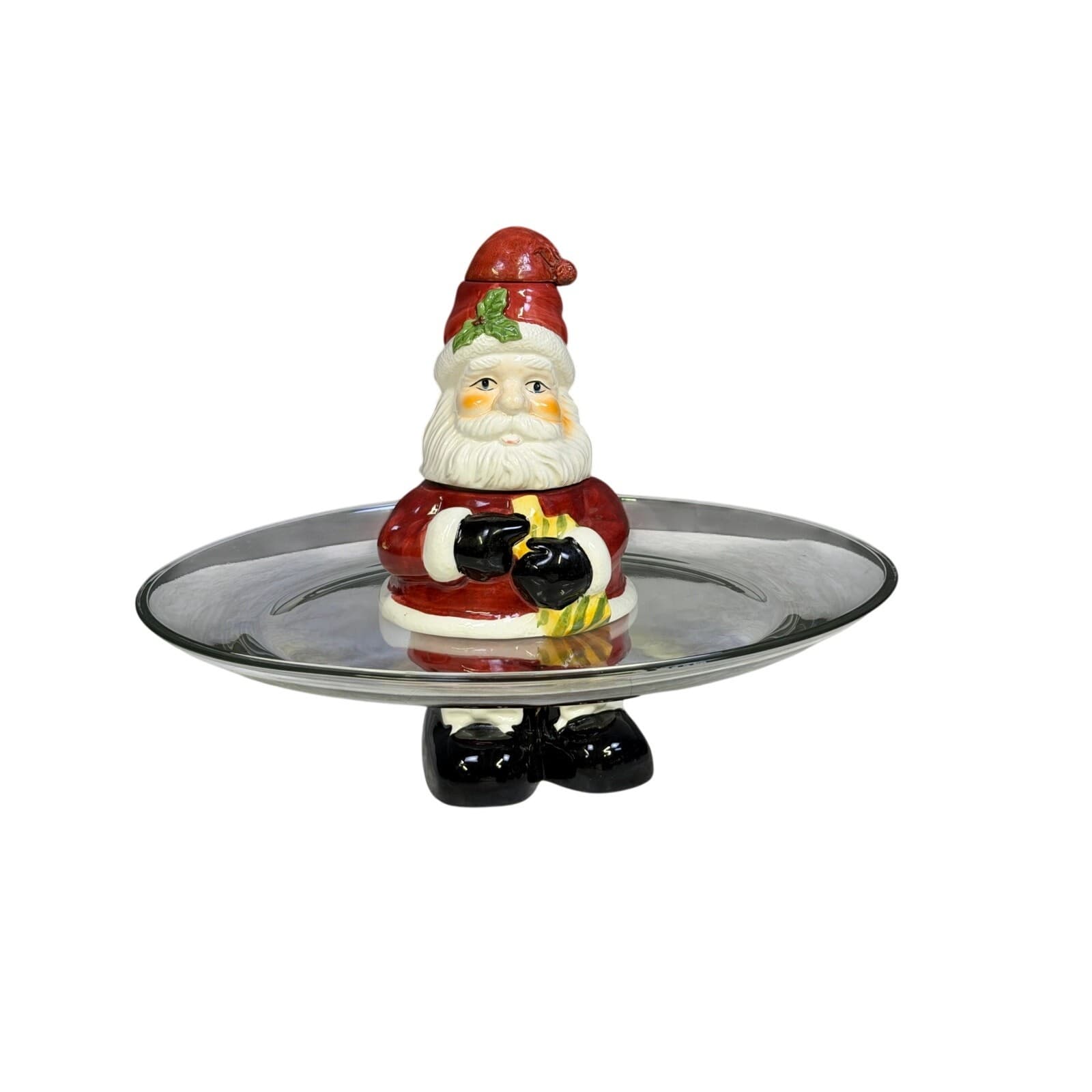 Anchor Hocking Three-In-One Holiday Santa 13" Platter w/Dip Bowl/Spreader - Thumbnail 8