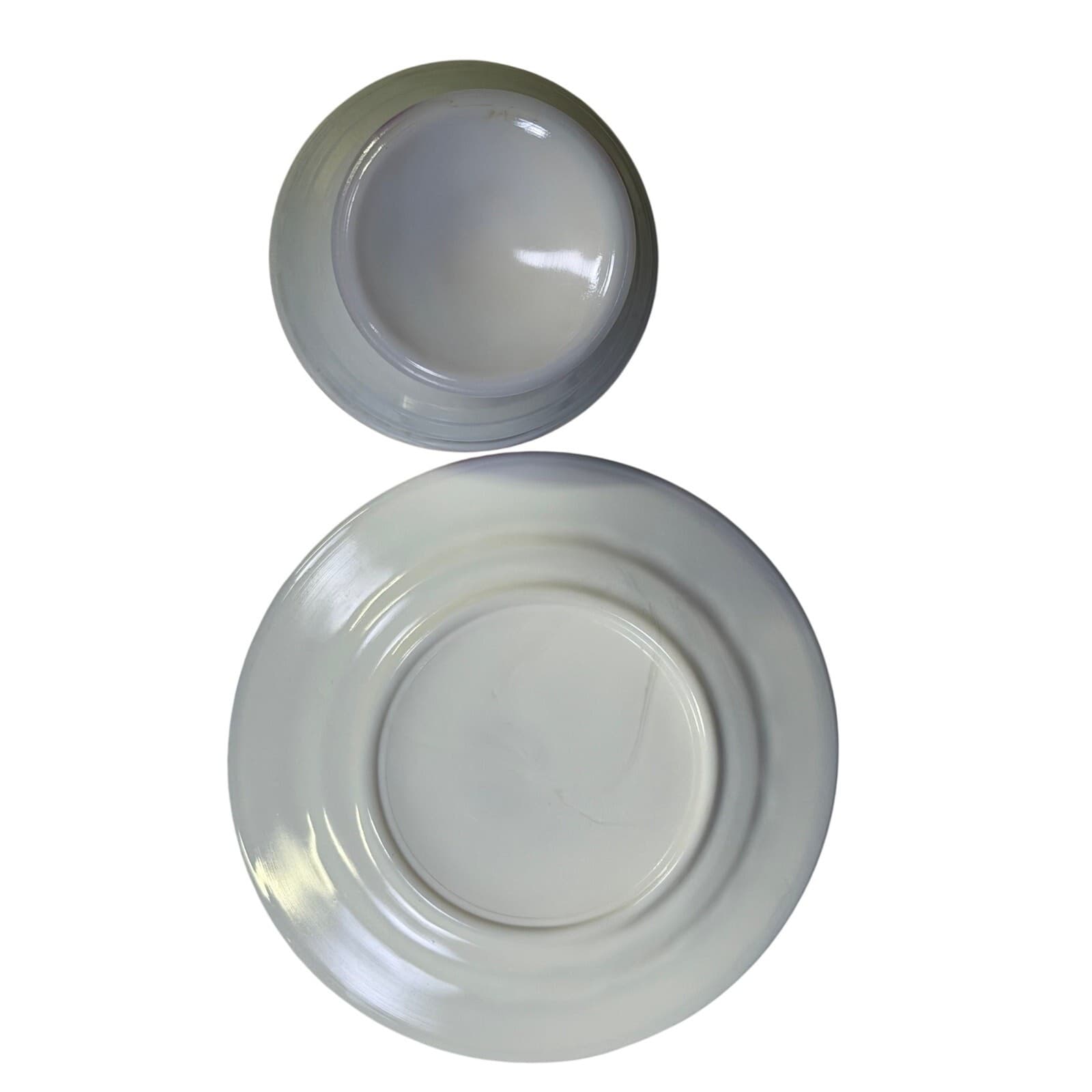 Hazel-Atlas 1930-40's Moderntone Platonite Footed Sherbet Dish & Saucer-Set of 3 - Thumbnail 4