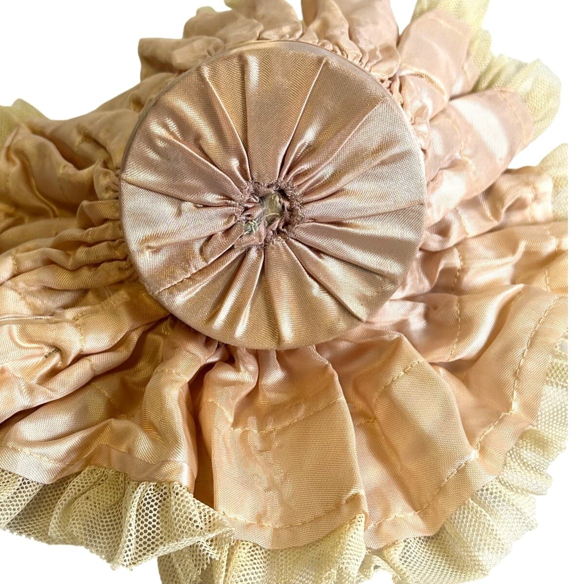 Half Doll Vintage Pink Lace Skirt Pincushion Sewing - Thumbnail 5
