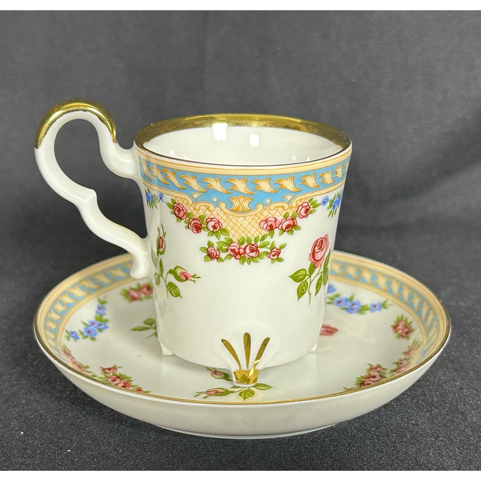 The Danbury Mint BAREATHER WALDSASSEN Demitasse Cup & Saucer Bavaria Germany - Thumbnail 3