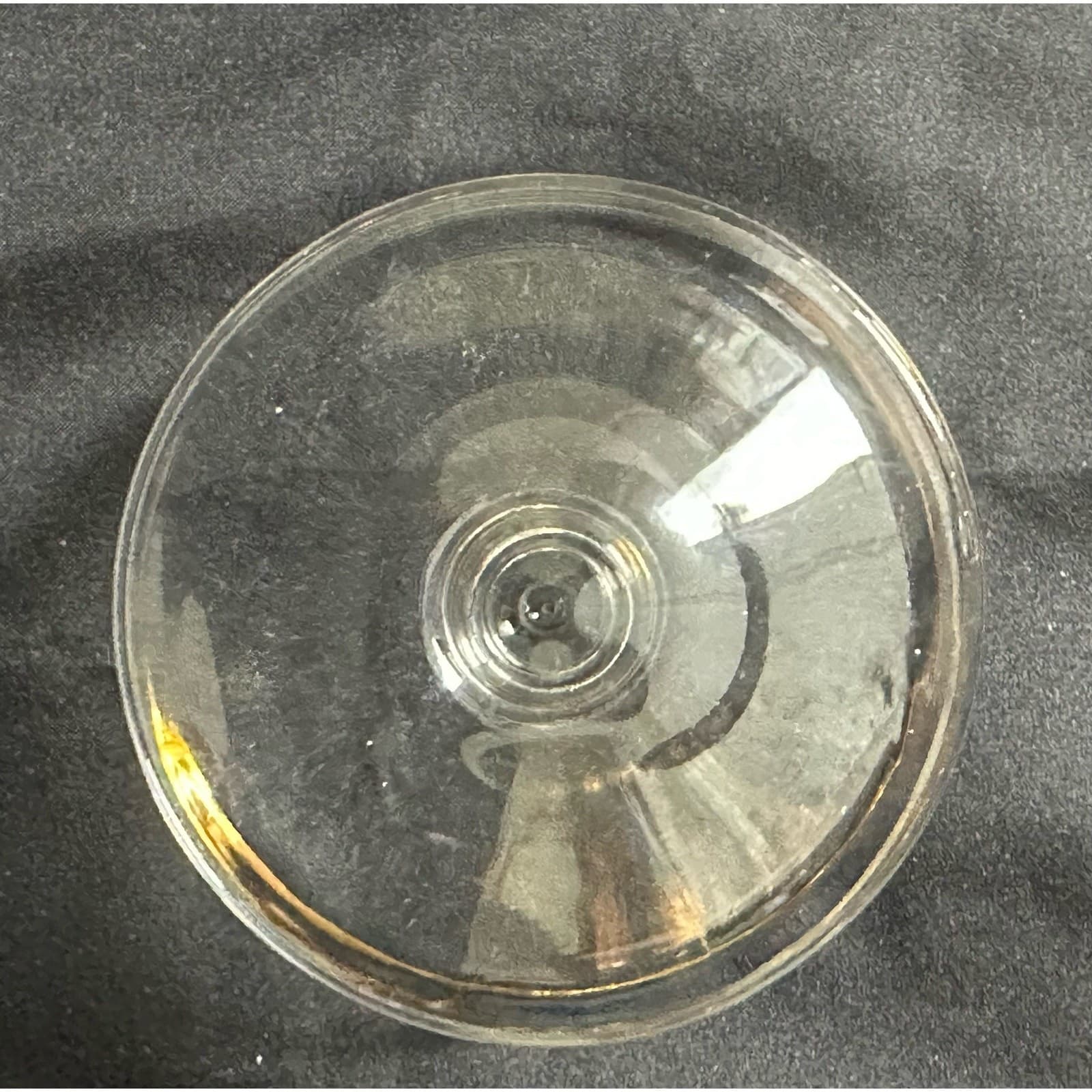 Gold Rim Sherbet Champagne Unbranded Stemmed Glass 3.5" Tall - Thumbnail 4