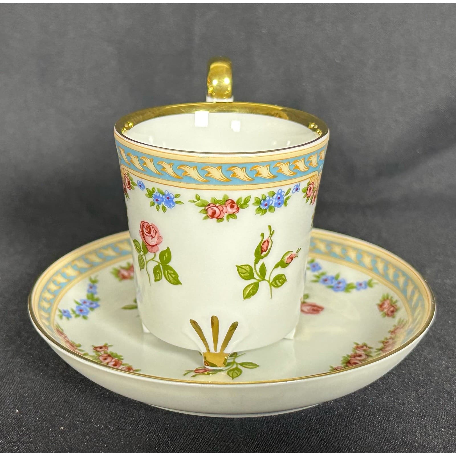The Danbury Mint BAREATHER WALDSASSEN Demitasse Cup & Saucer Bavaria Germany - Thumbnail 4