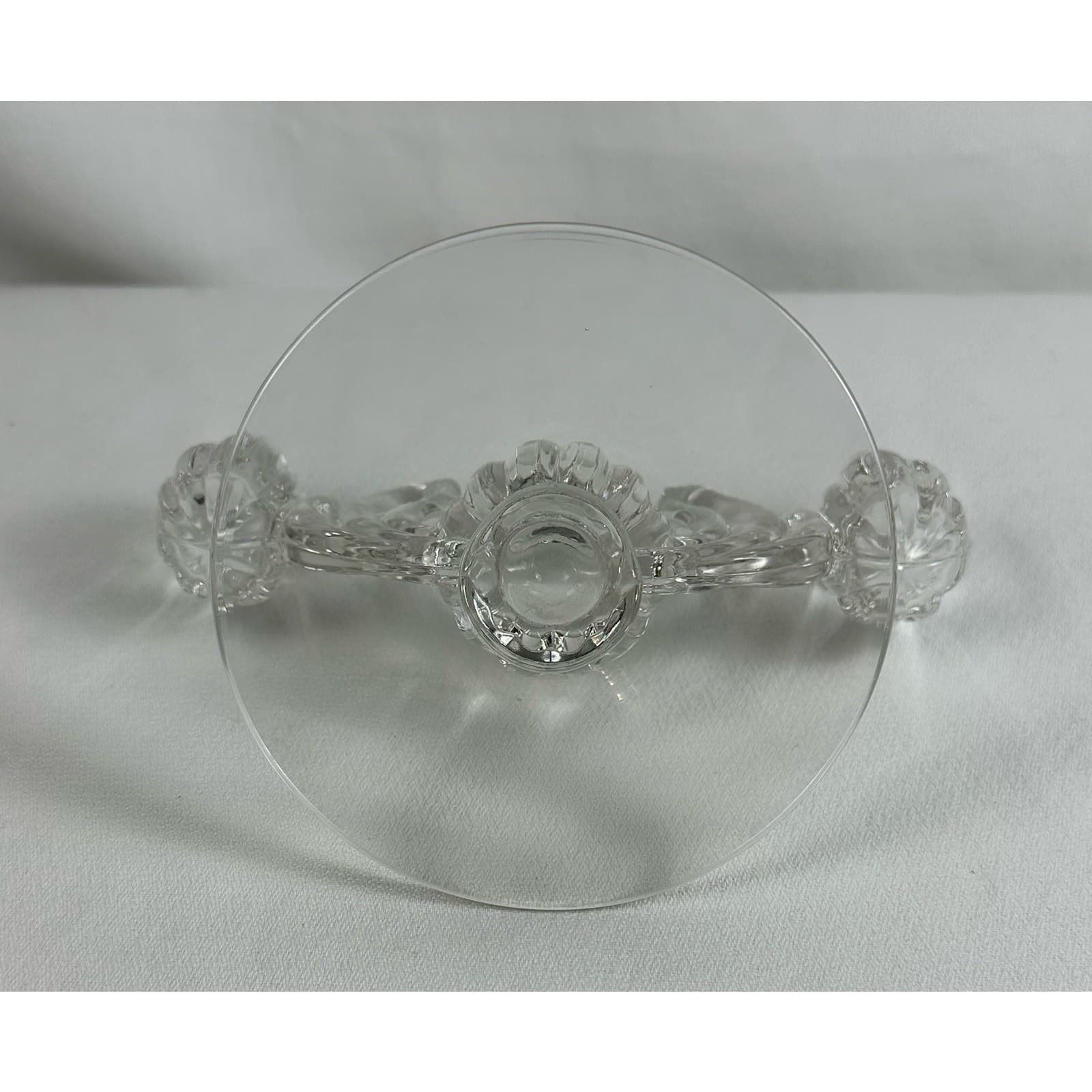 HEISEY Crystolite 4.75" Art Deco 1940s Three Light Taper Candle Holder - Thumbnail 5