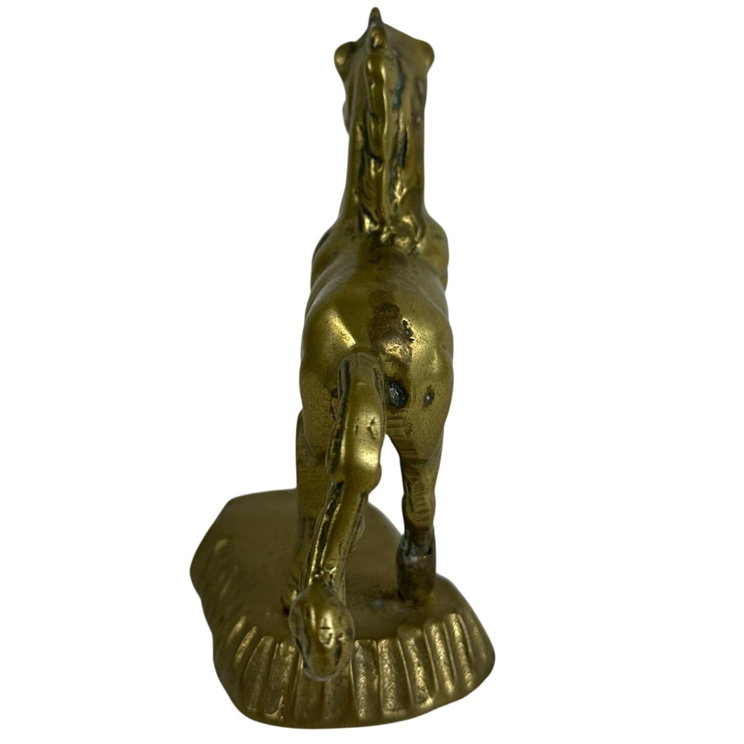 Solid Brass Rearing Unicorn Vintage 4.5" Tall Nice Detail - Thumbnail 5