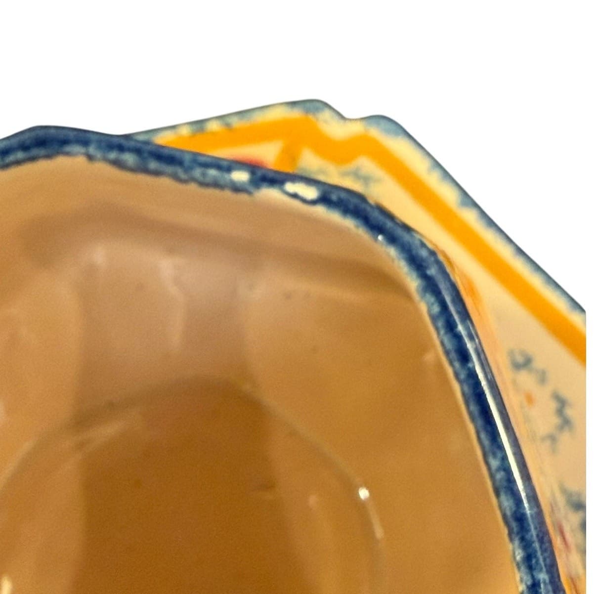 French Vire Faience Vintage Tray Teapot Cups Sugar Cream Covered Dish-9 PC Set - Thumbnail 12