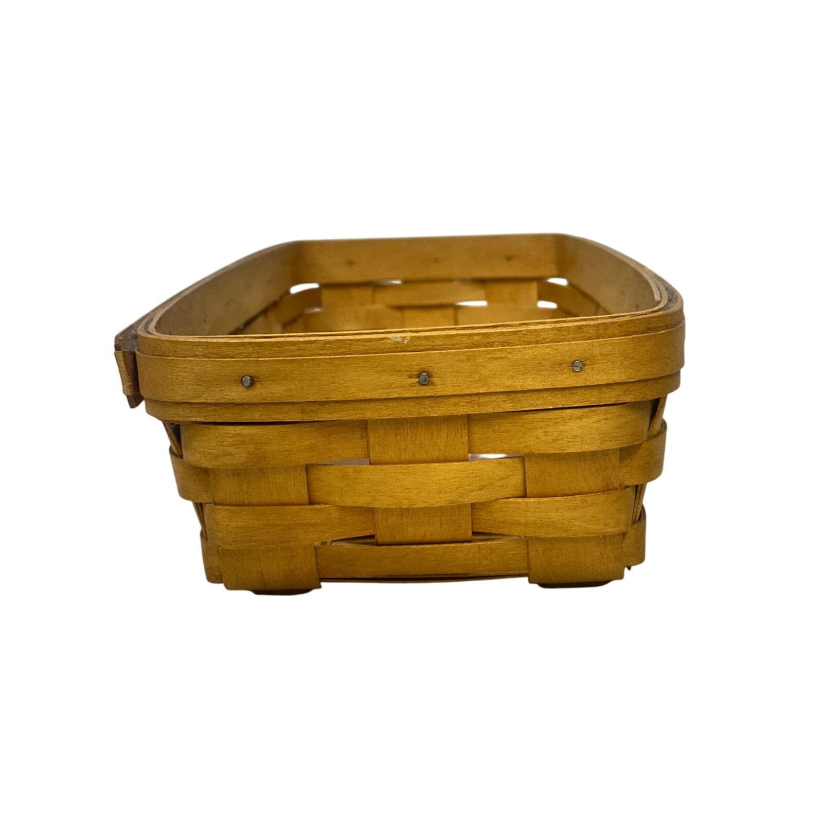 Longaberger 1998 Bread Basket with Terracotta Warming Stone-Excellent - Thumbnail 3